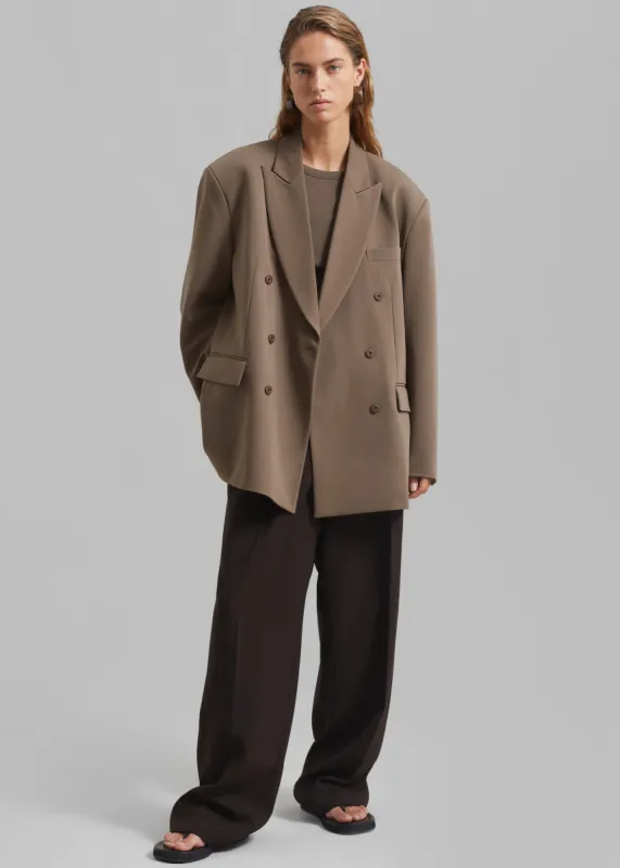Kelsey Double Breasted Blazer - Brown sold by Frankie Shop