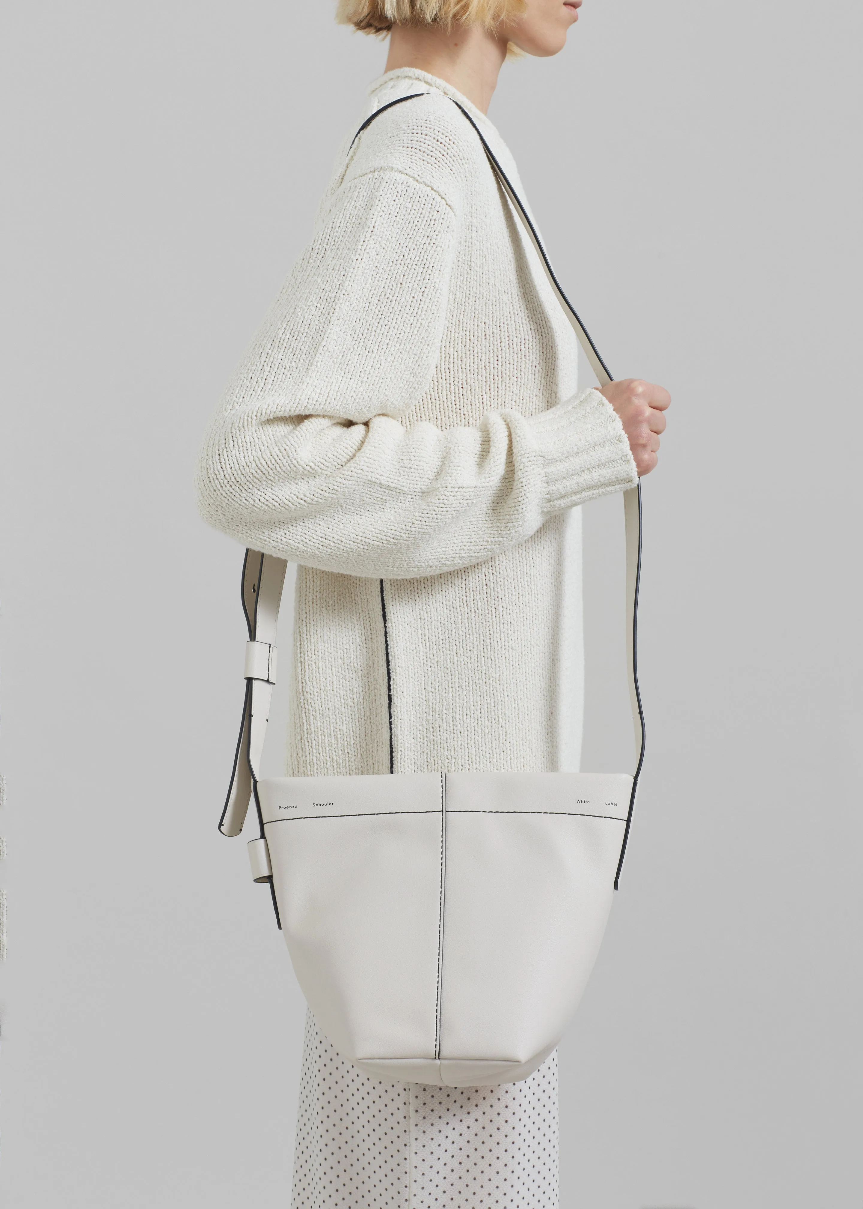 Proenza Schouler White Label Barrow Bucket Bag - Vanilla sold by Frankie Shop