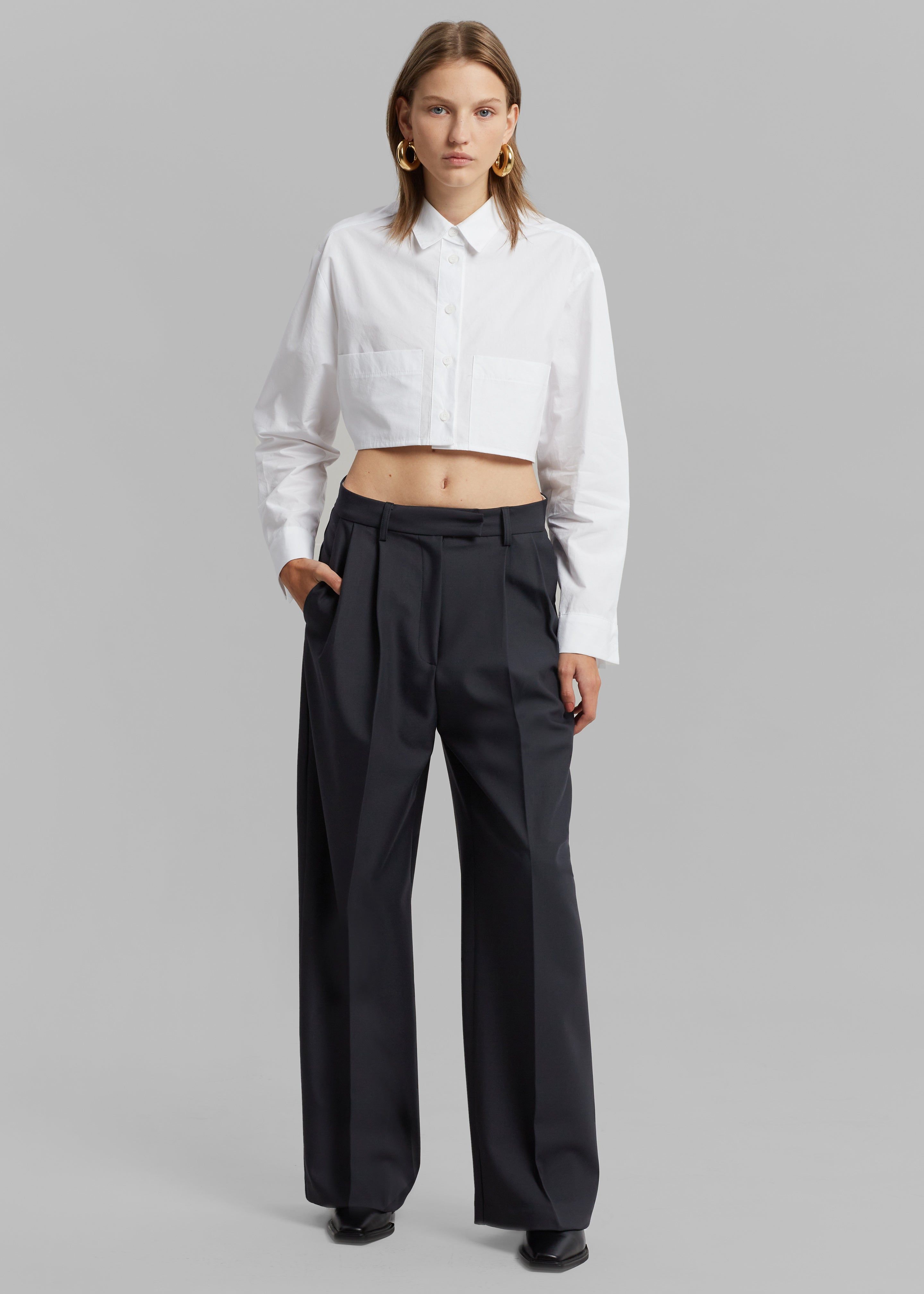 Opp Suit Pants - Dark Navy sold by Frankie Shop product image thumbnail 3