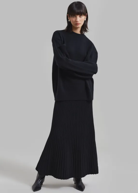 By Malene Birger Hevina Long Skirt - Black sold by Frankie Shop