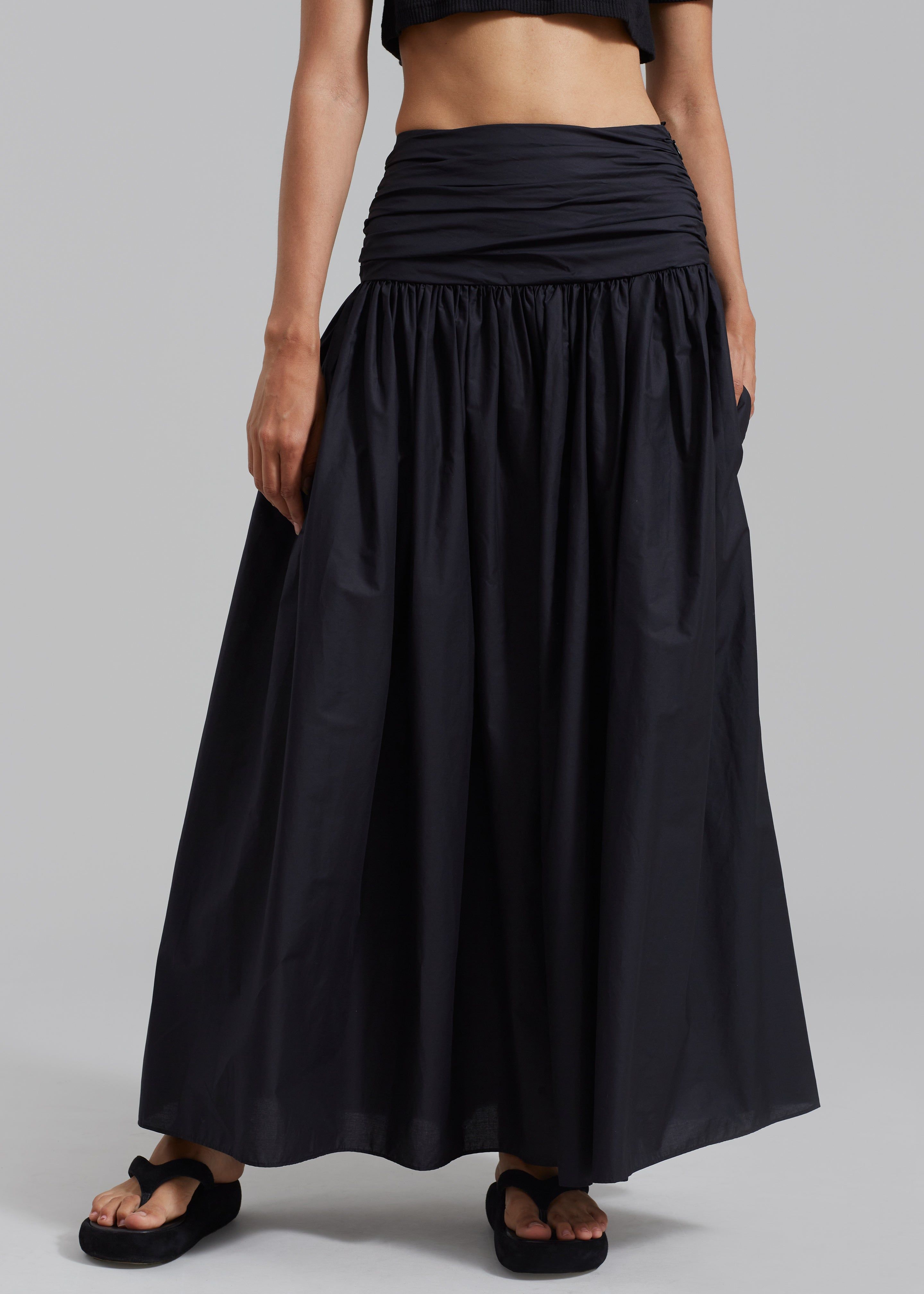 Matteau Ruched Maxi Skirt - Black sold by Frankie Shop product image thumbnail 6