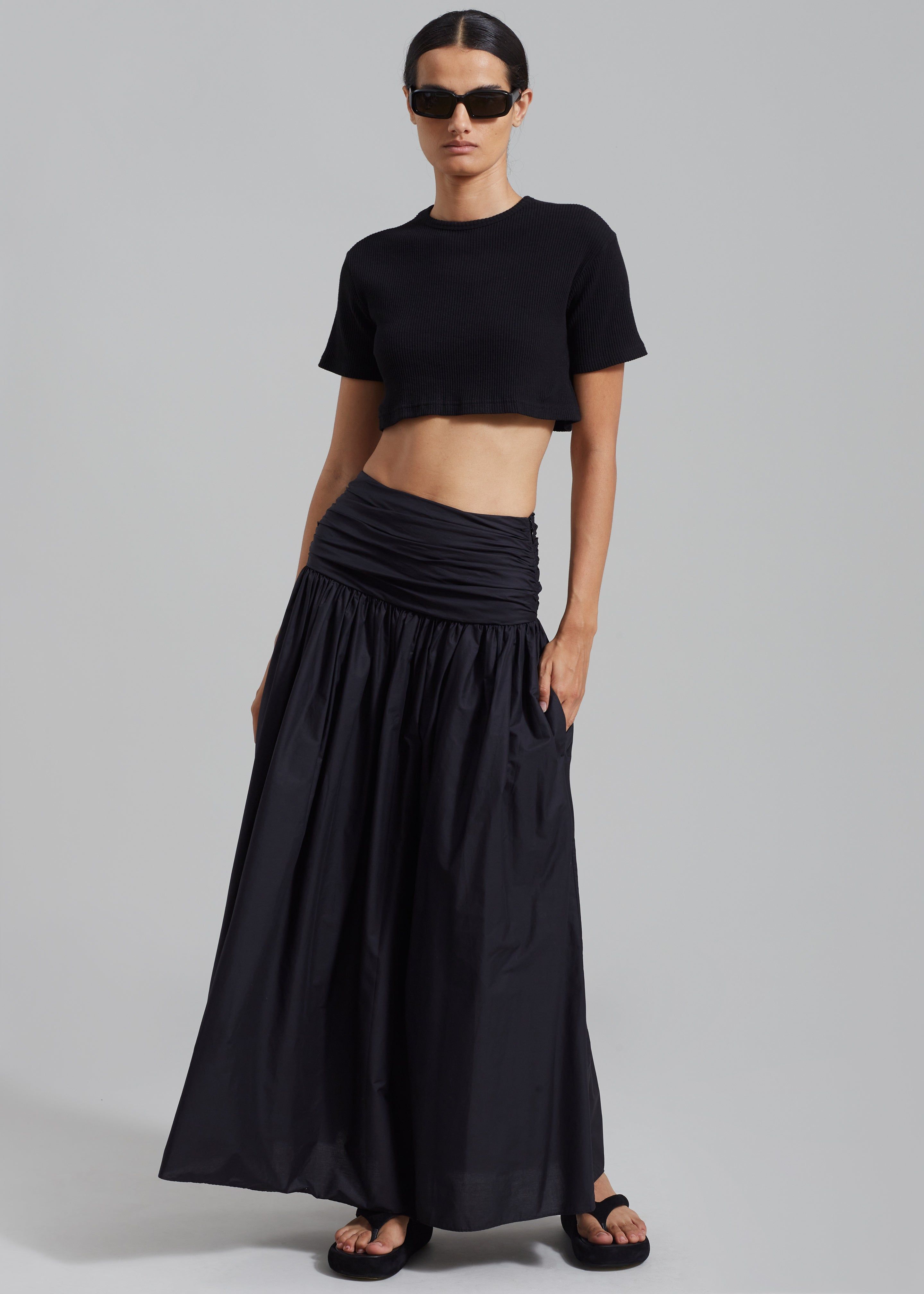 Matteau Rouched Maxi Skirt - Black sold by Frankie Shop product image thumbnail 4