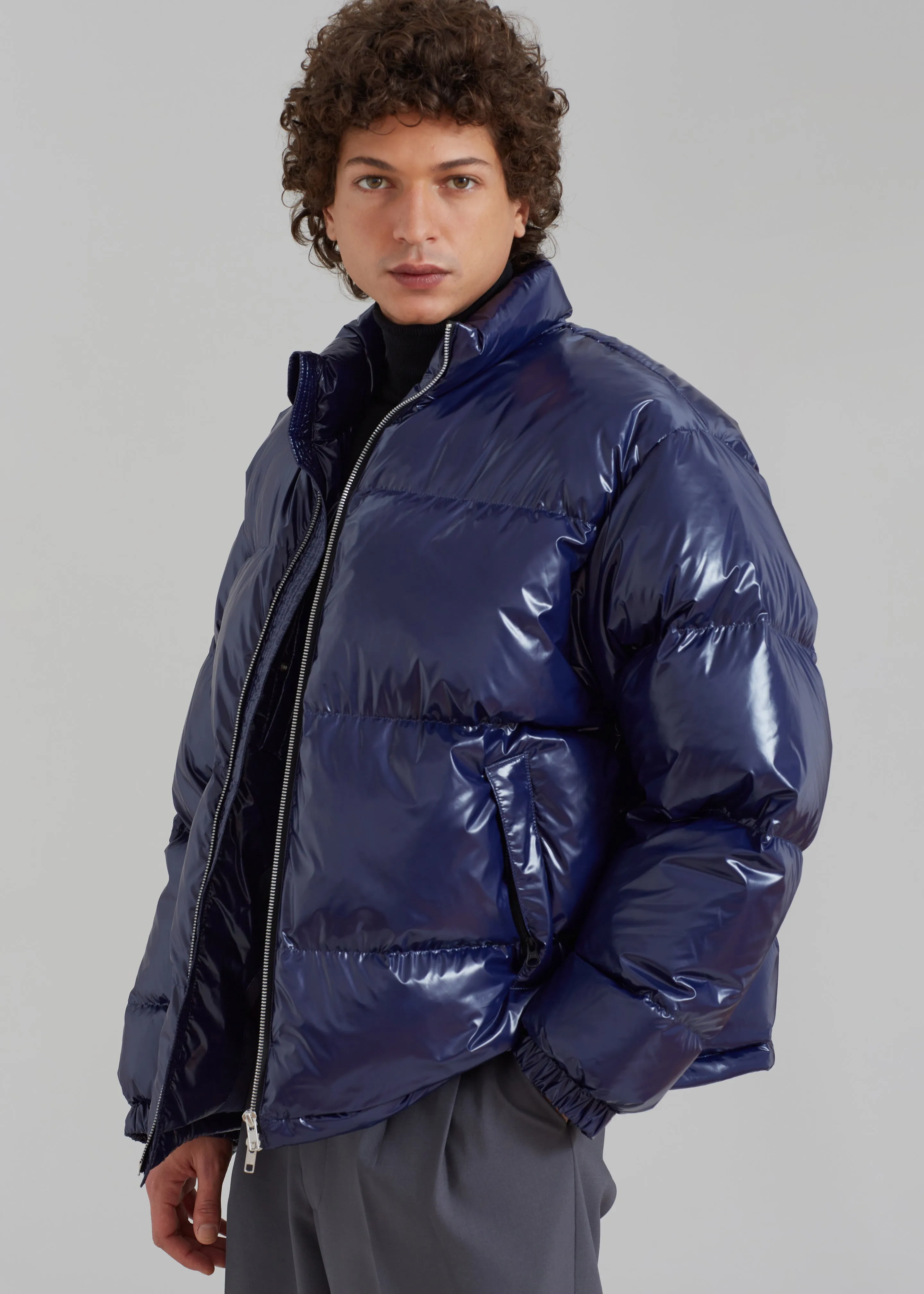 Carson Gloss Puffer - Navy sold by Frankie Shop product image thumbnail 3
