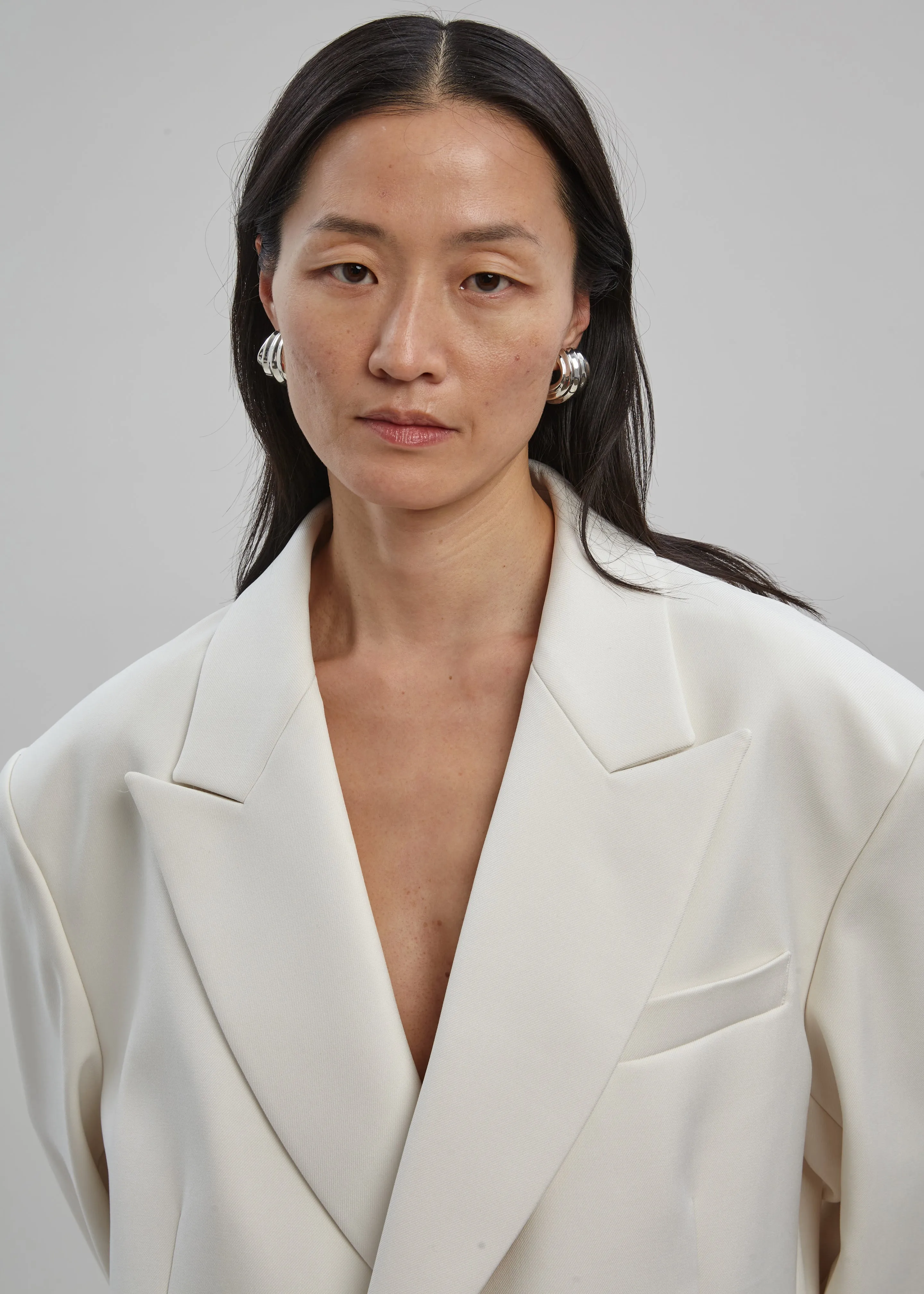 Sadie Oversized Double Breasted Blazer - Cream sold by Frankie Shop product image thumbnail 4