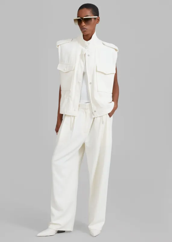 Dakota Pleated Pants - Ivory sold by Frankie Shop
