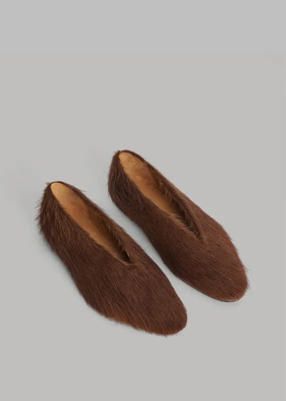 By Malene Birger Merina Leather Flats - Warm Brown sold by Frankie Shop