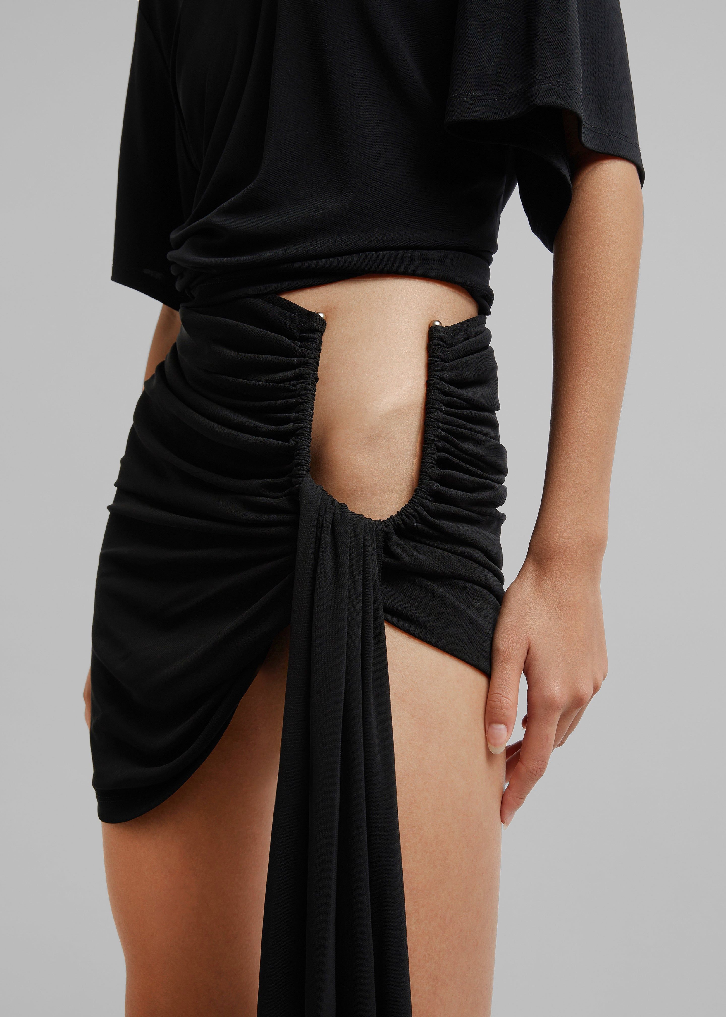 Christopher Esber Arced Palm Micro Skirt - Black sold by Frankie Shop product image thumbnail 2