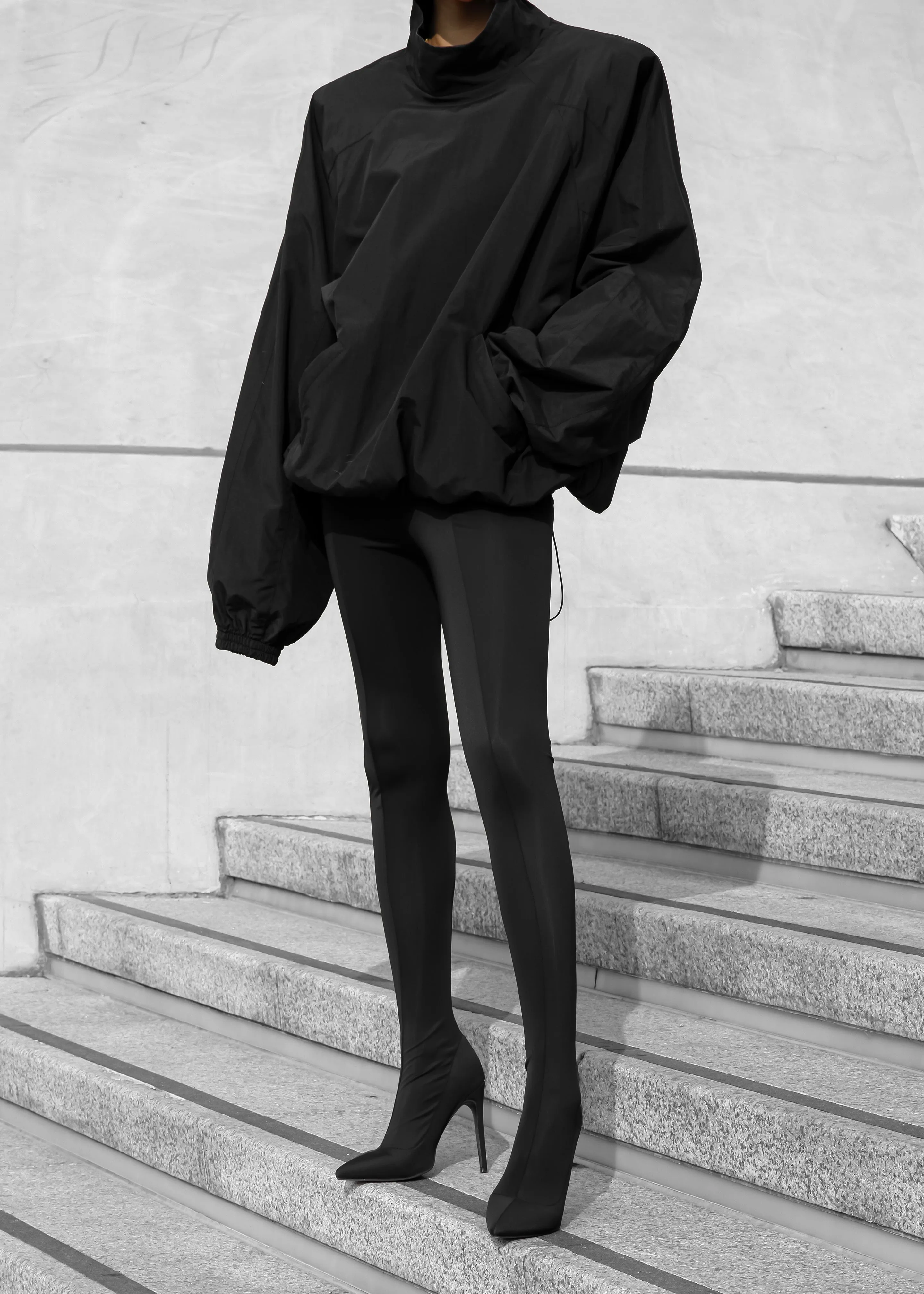 Doyle Mockneck Anorak - Black sold by Frankie Shop