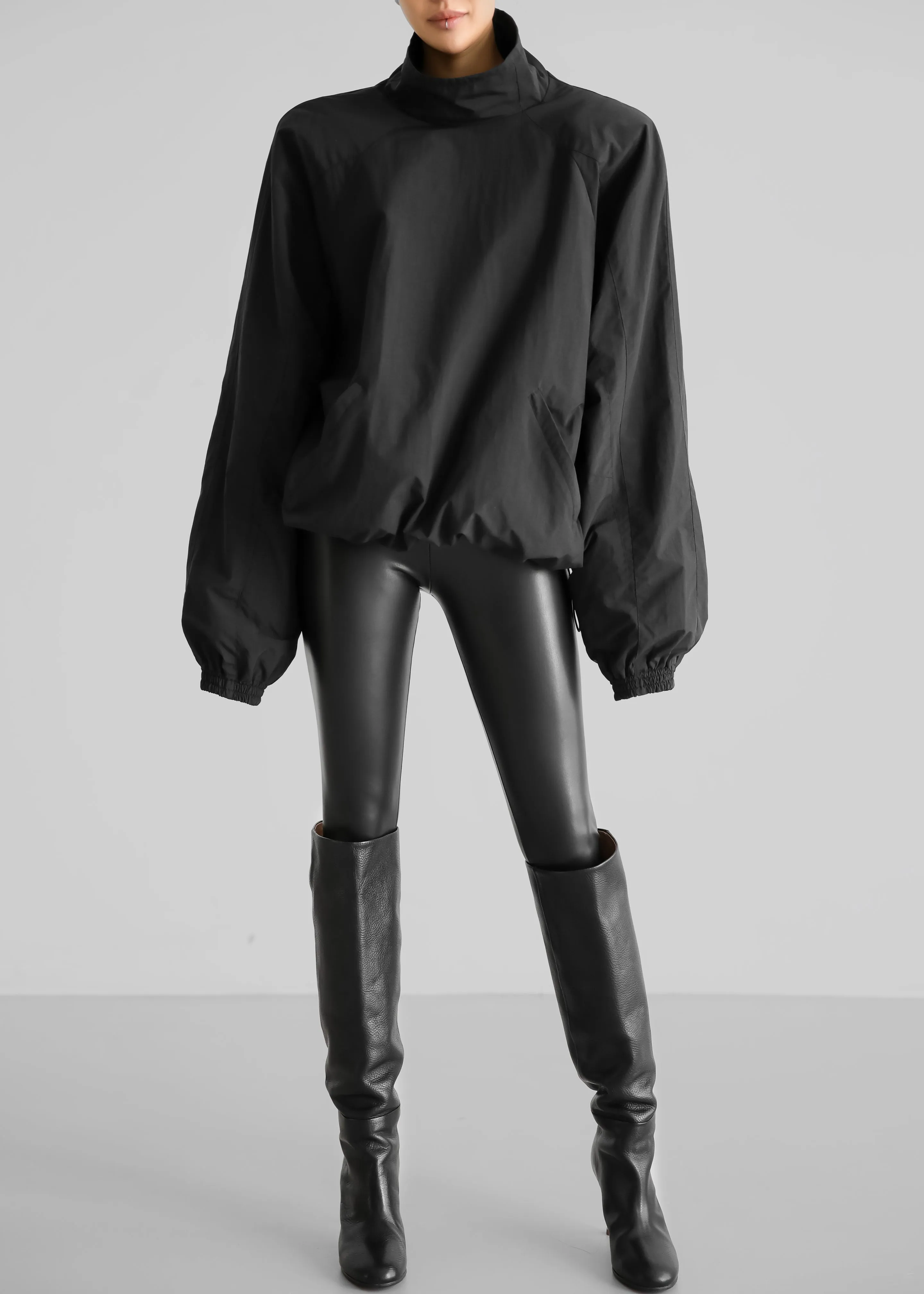 Doyle Mockneck Anorak - Black sold by Frankie Shop product image thumbnail 3