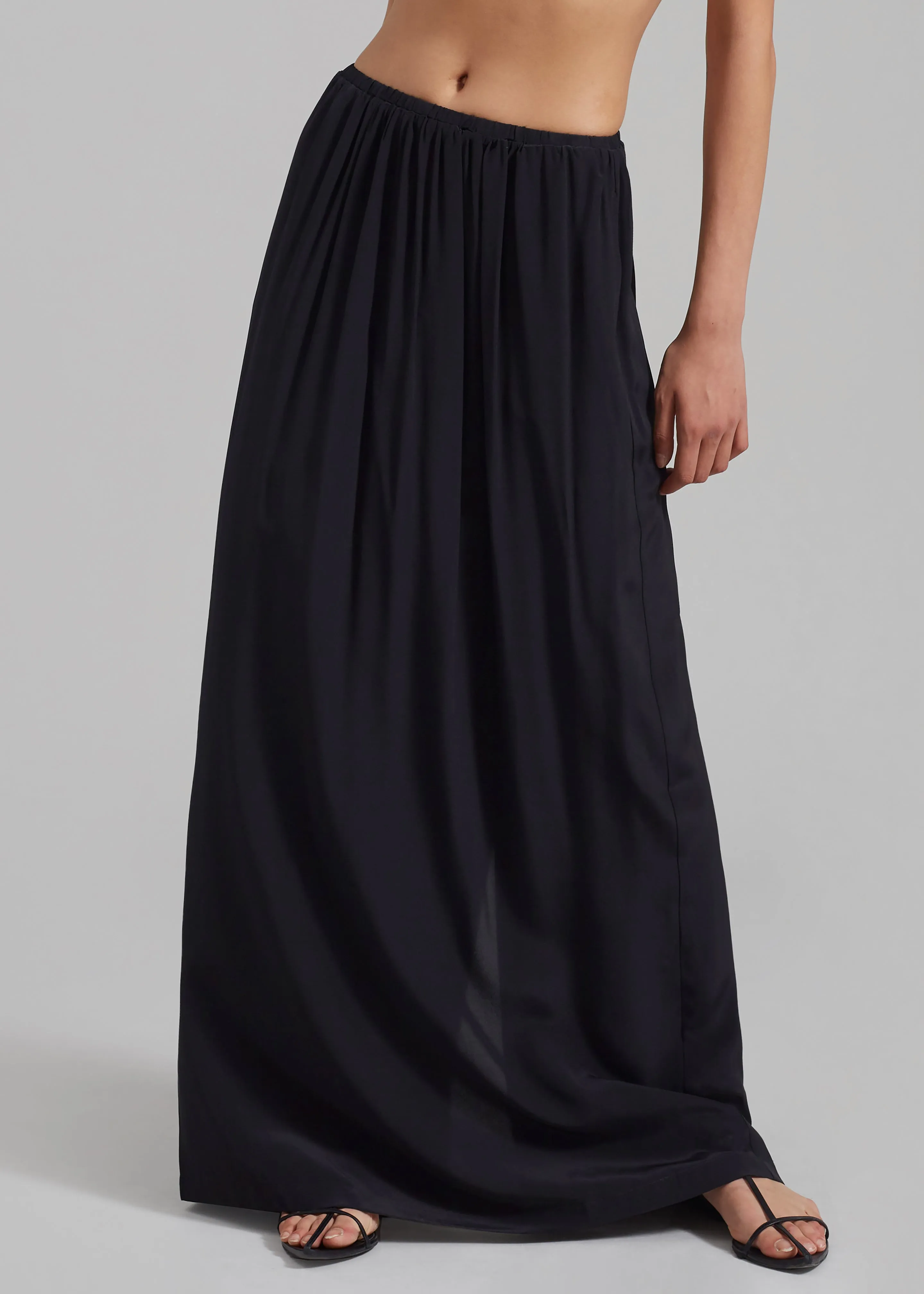 Beare Park Silk Elastic Waist Skirt - Black sold by Frankie Shop product image thumbnail 3