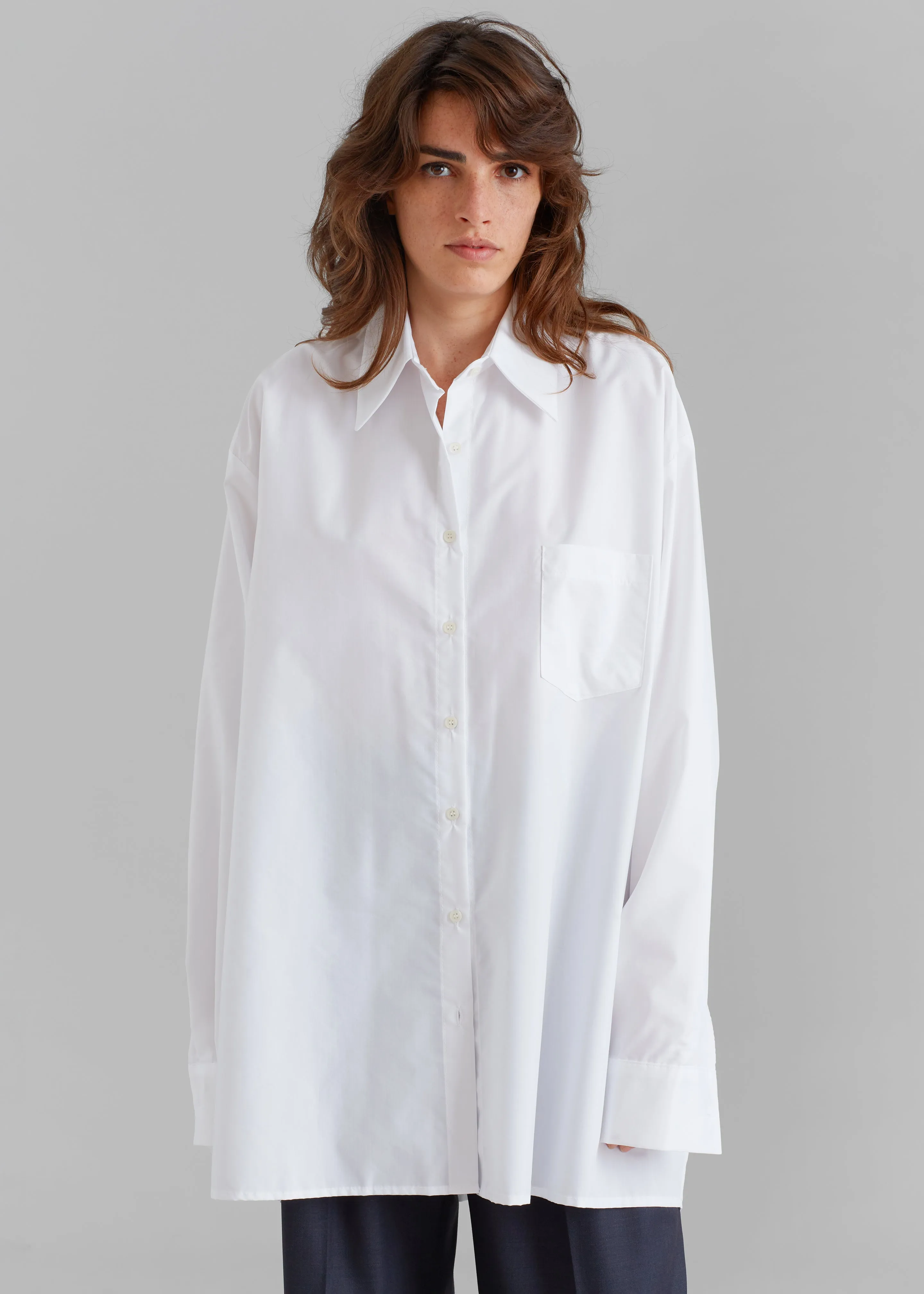 Jany Tie-Neck Shirt - White sold by Frankie Shop product image thumbnail 3