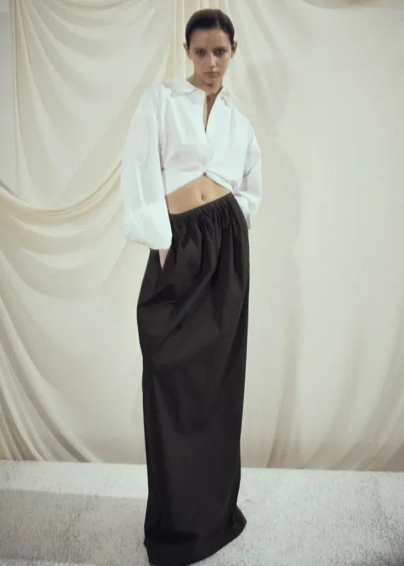 Beare Park Silk Elastic Waist Skirt - Black made by Frankie Shop