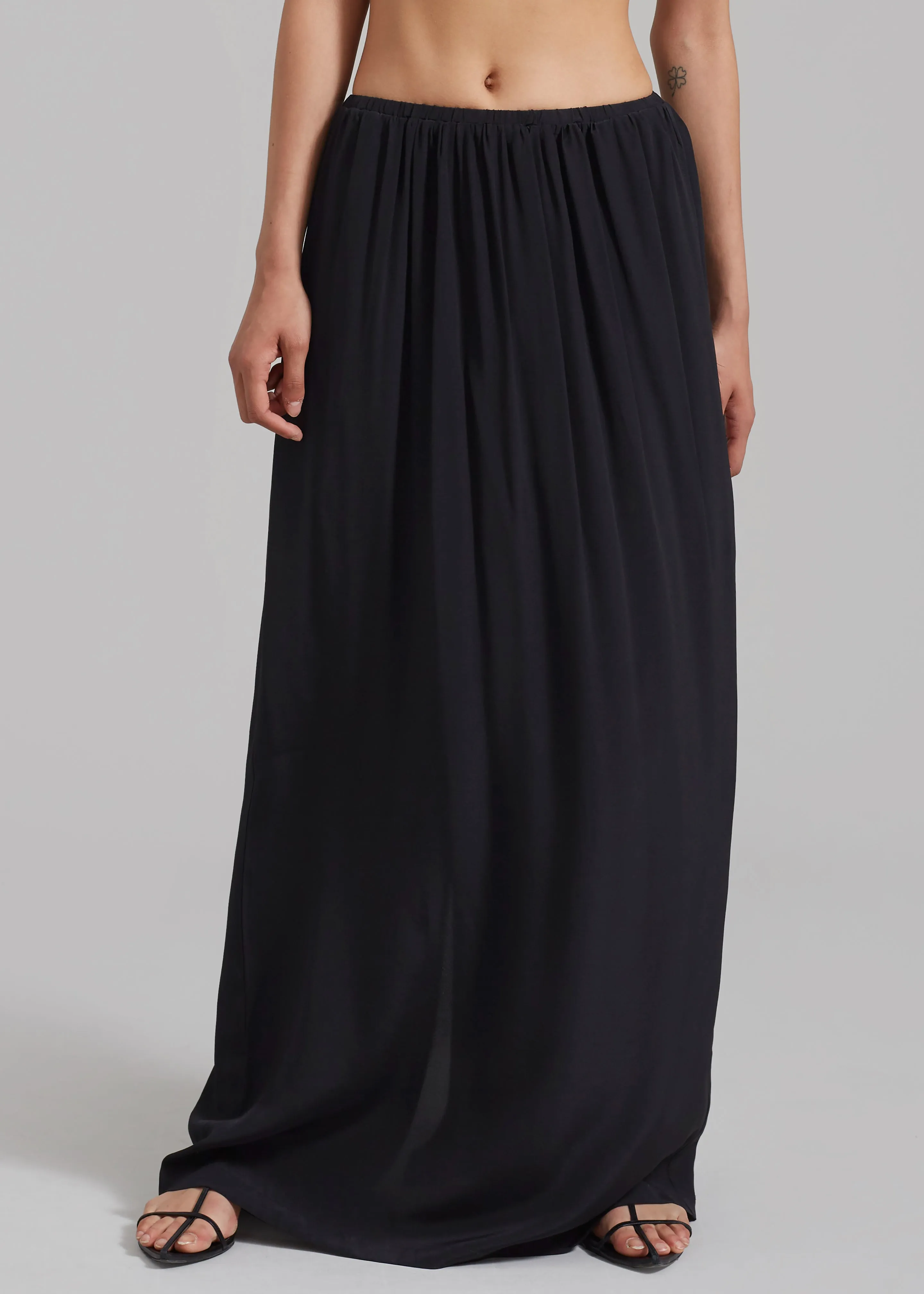 Beare Park Silk Elastic Waist Skirt - Black sold by Frankie Shop product image thumbnail 5