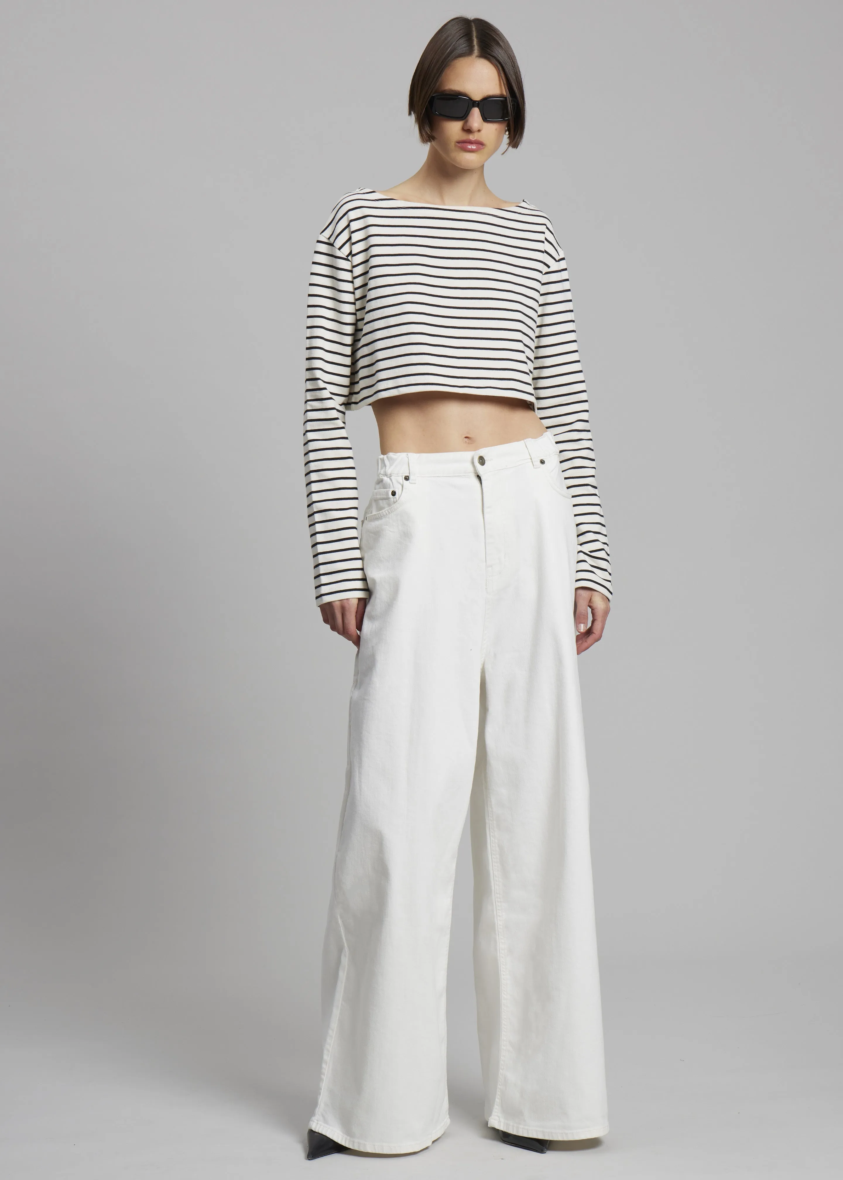 Tilla Boatneck Top - Black Stripe sold by Frankie Shop product image thumbnail 3