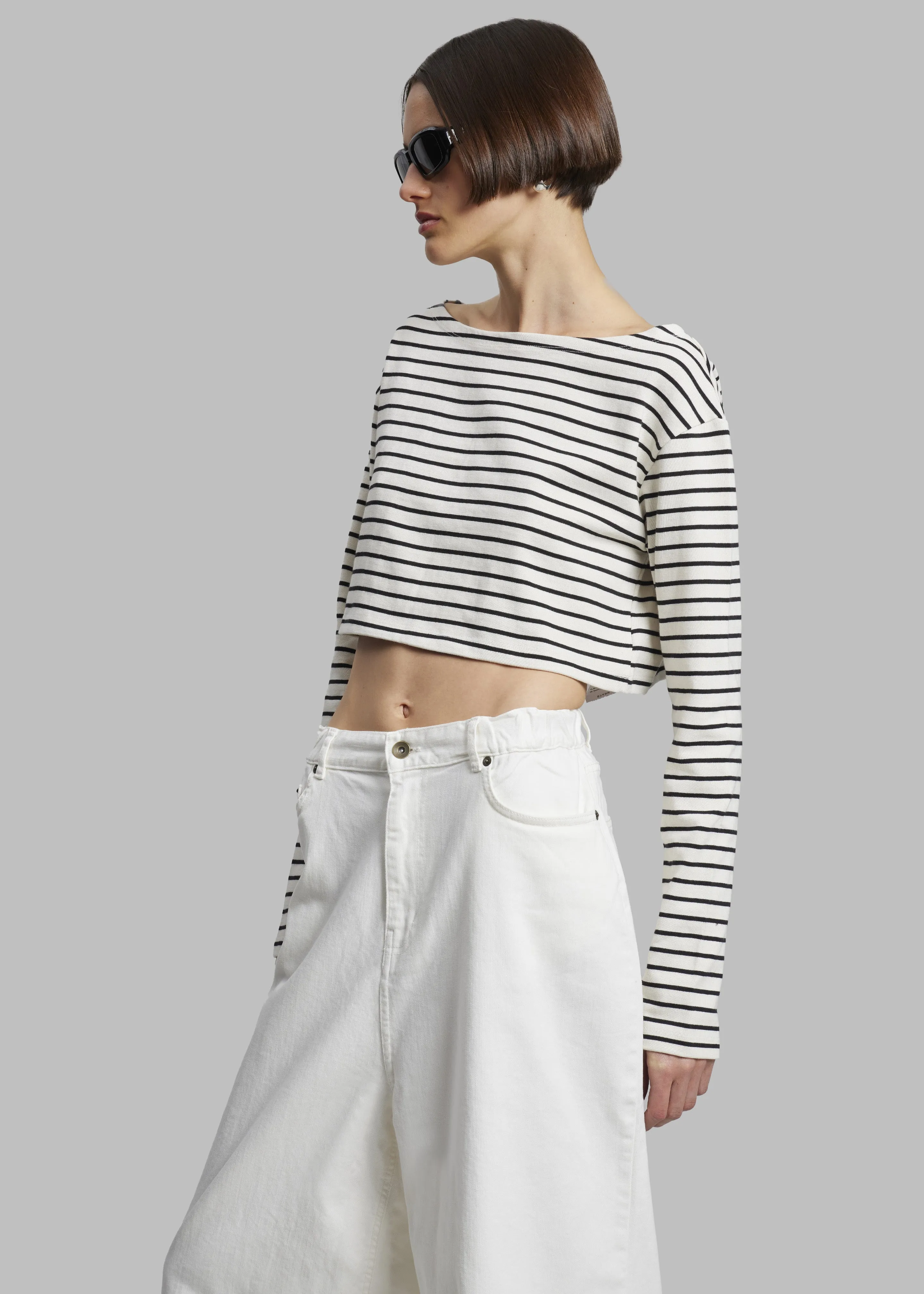 Tilla Boatneck Top - Black Stripe sold by Frankie Shop product image thumbnail 5