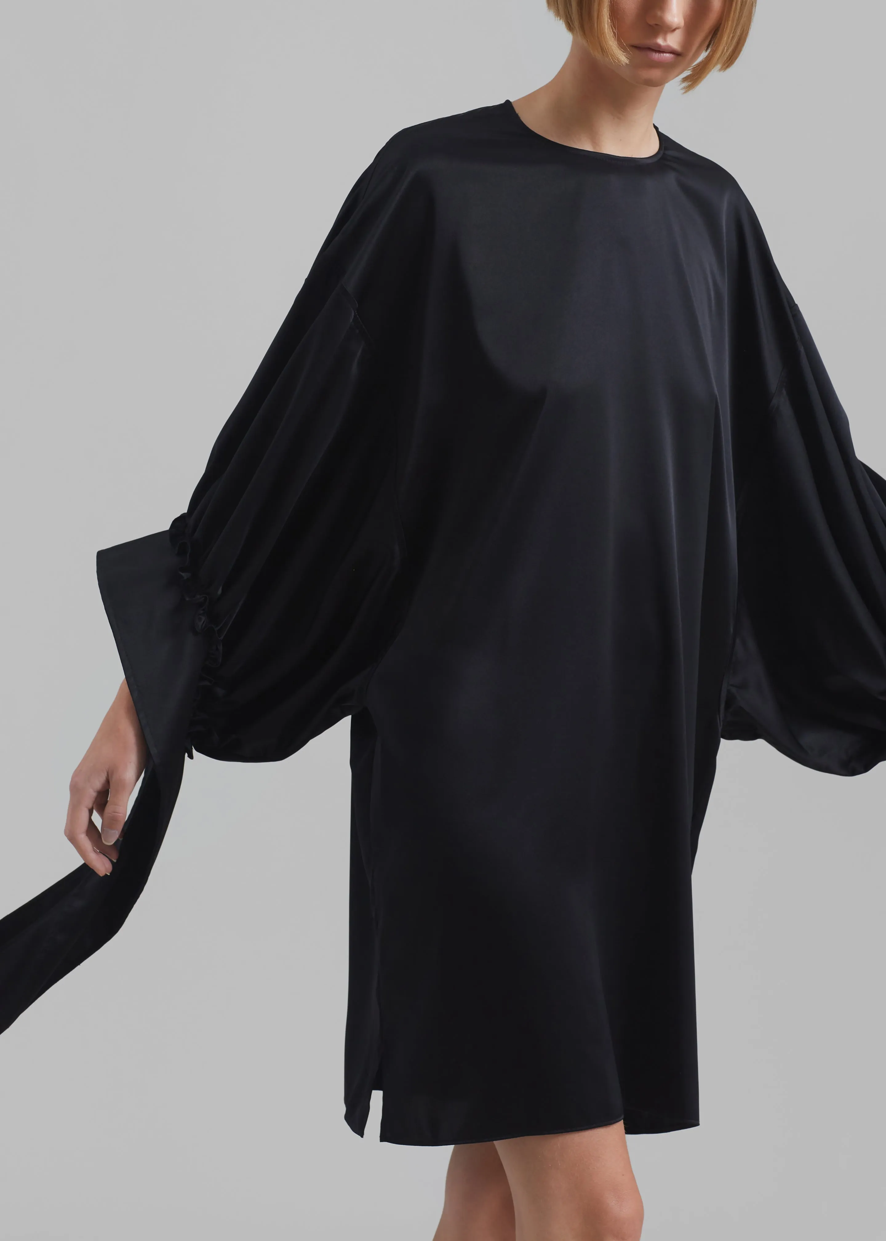 JW Anderson Tab Sleeve Dress - Black sold by Frankie Shop