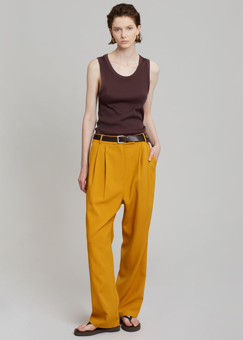 Bea Suit Pants - Mustard sold by Frankie Shop