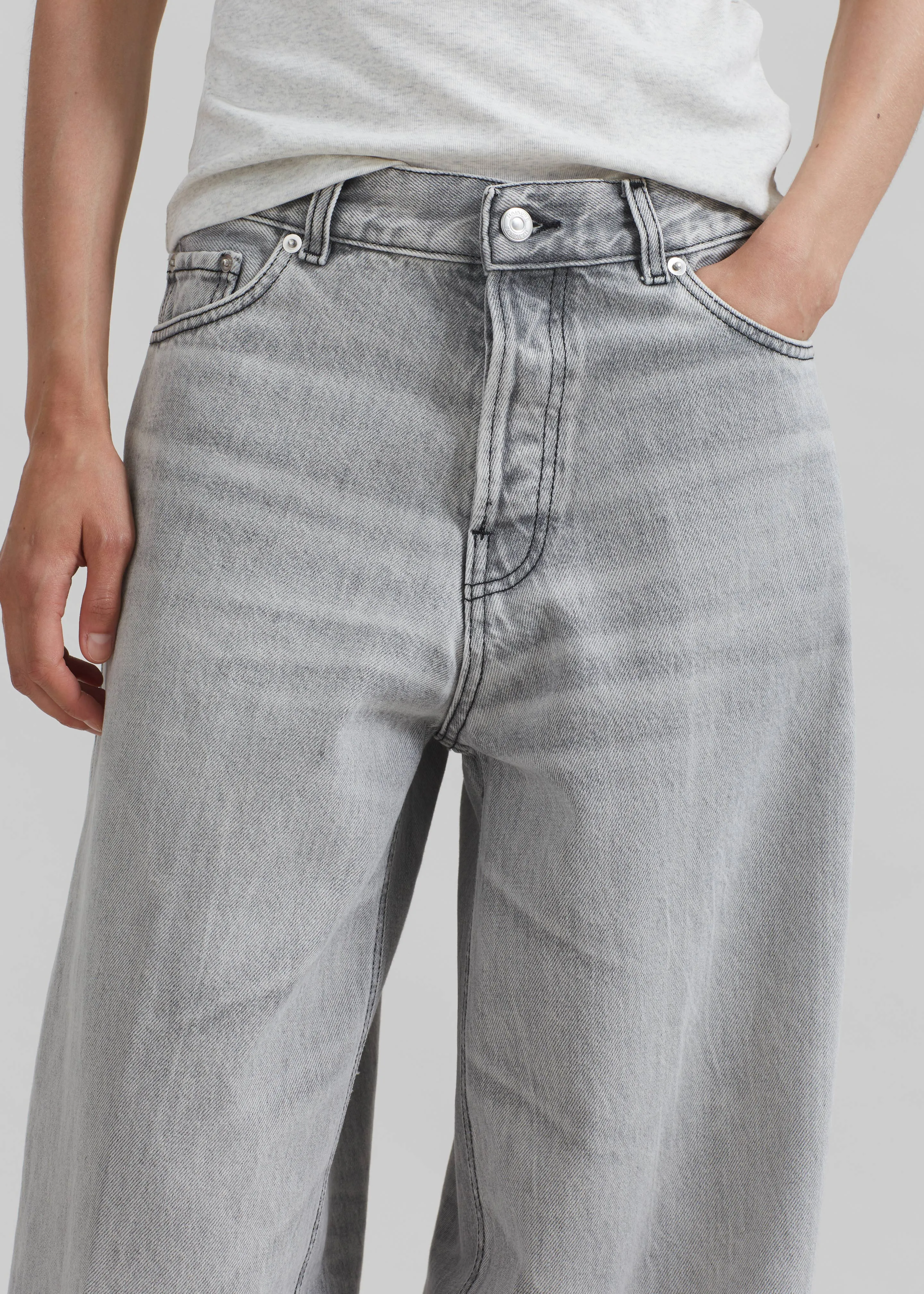 Haikure Bethany Wide Leg Jeans - Fog Grey sold by Frankie Shop product image thumbnail 3