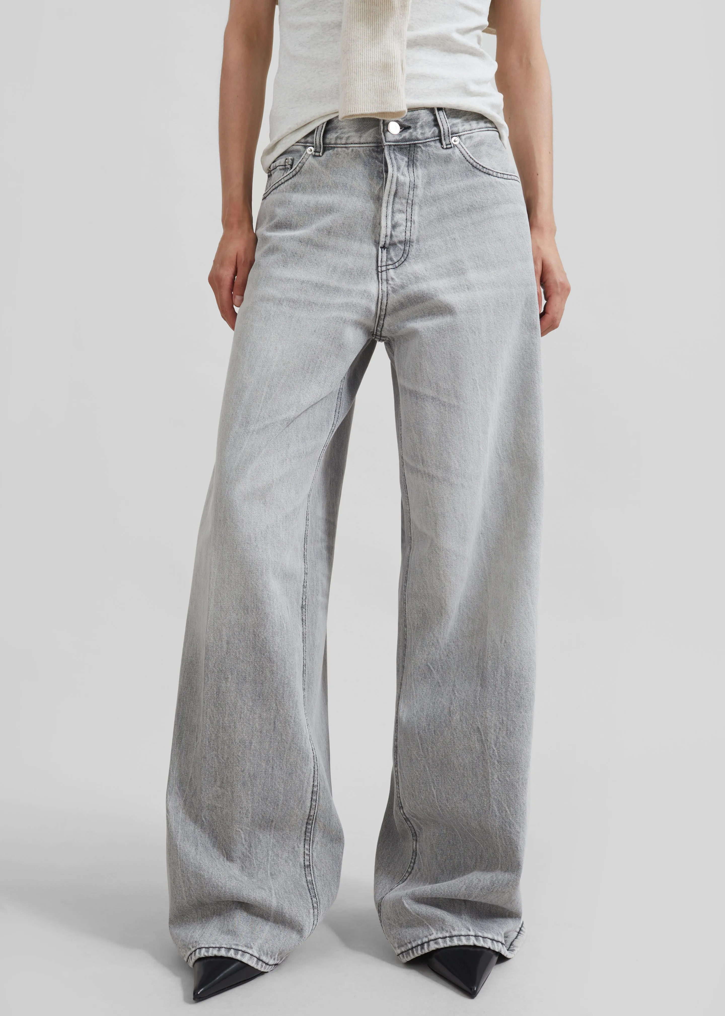 Haikure Bethany Wide Leg Jeans - Fog Grey sold by Frankie Shop