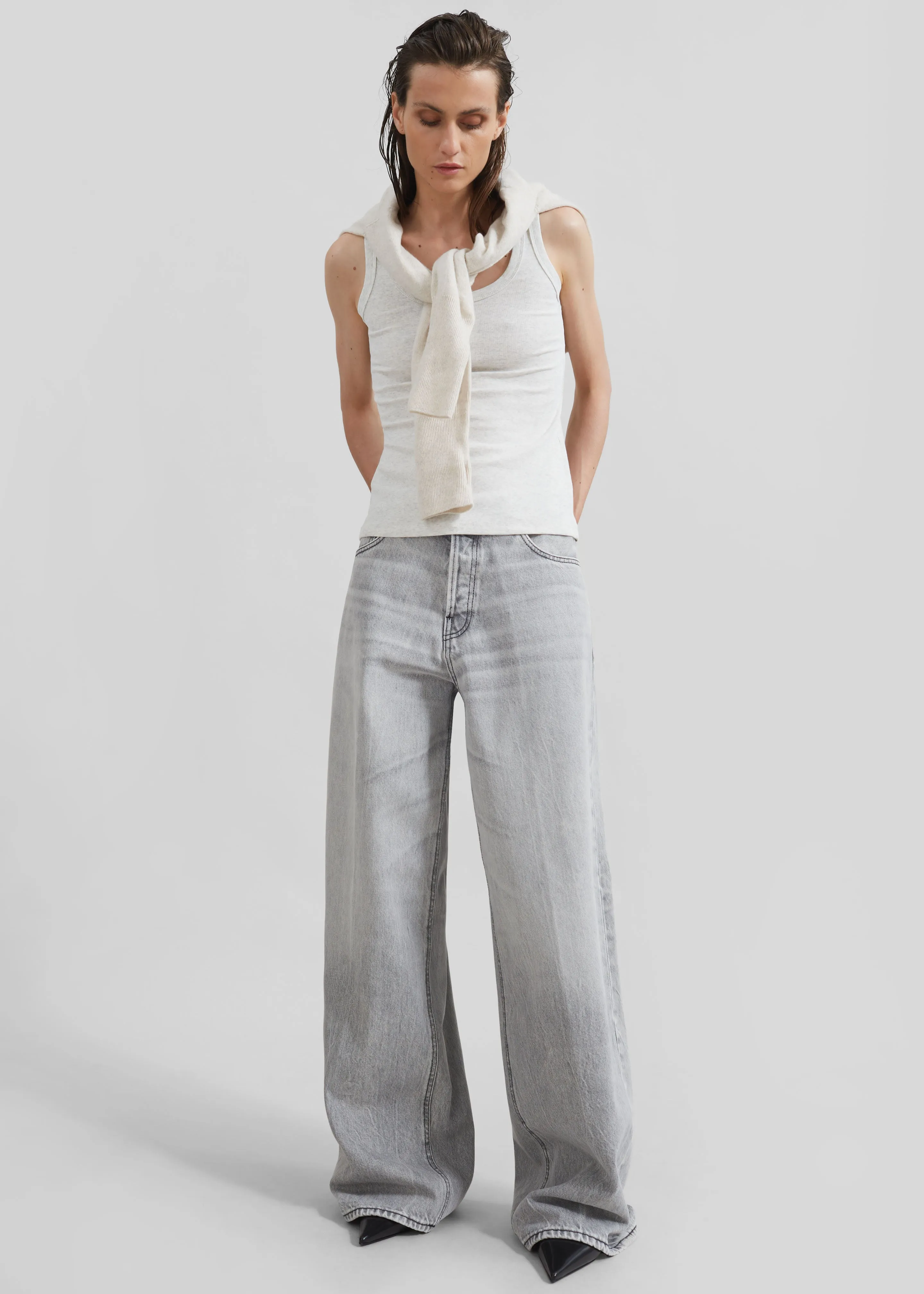 Haikure Bethany Wide Leg Jeans - Fog Grey sold by Frankie Shop product image thumbnail 2