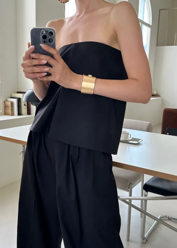 Catalina Tube Top - Black sold by Frankie Shop
