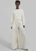 Teague Cropped Sweater - White sold by Frankie Shop