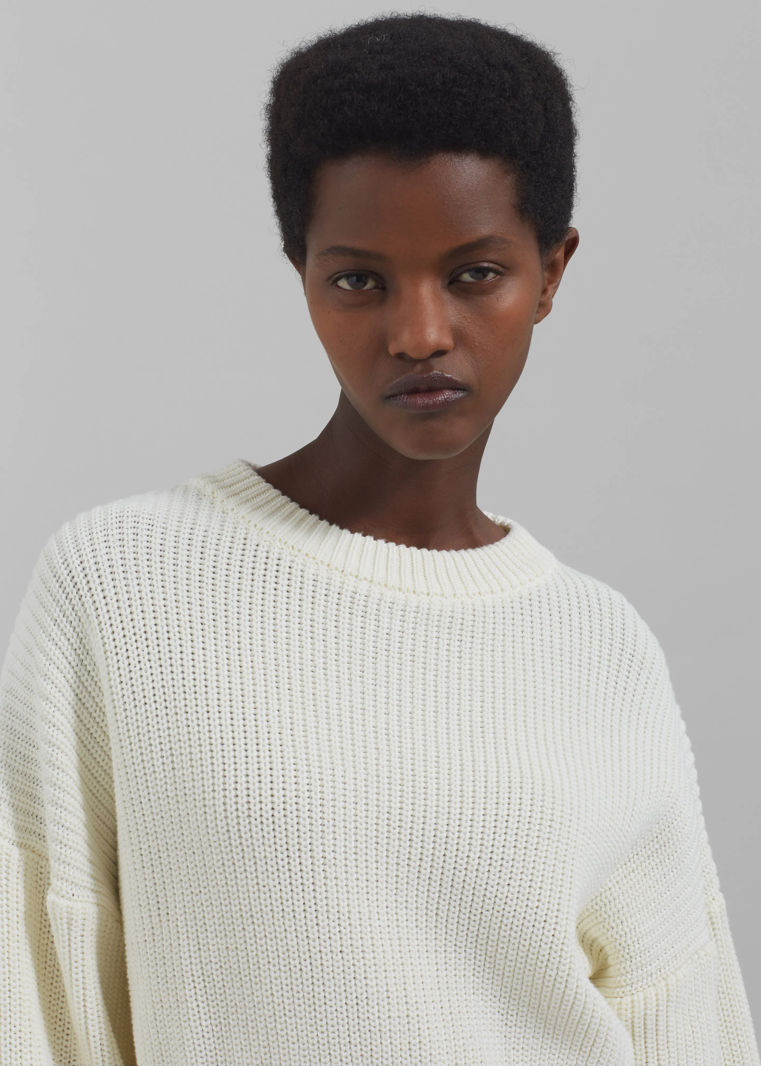 Teague Cropped Sweater - White sold by Frankie Shop product image thumbnail 2