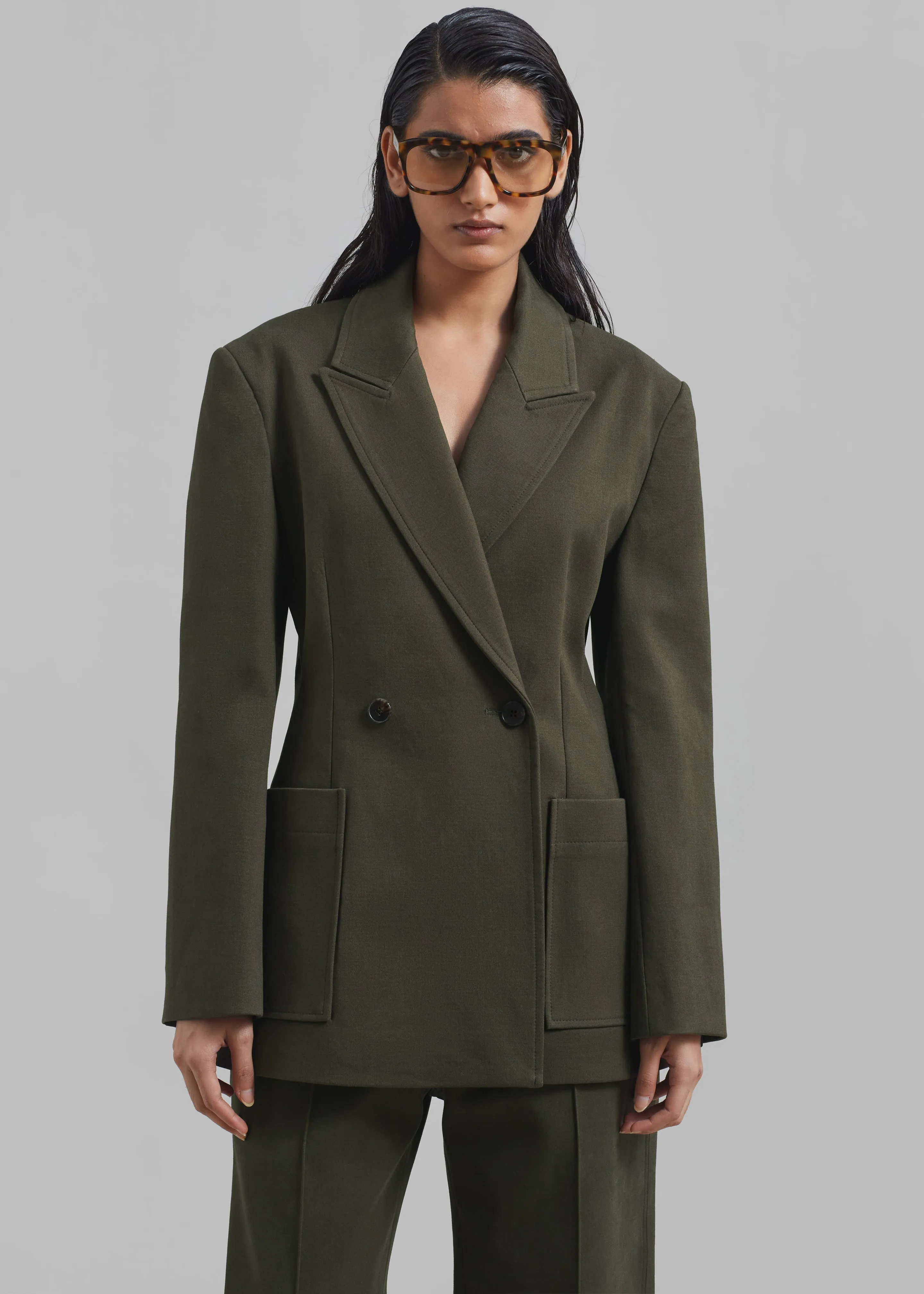 Devon Blazer - Khaki sold by Frankie Shop