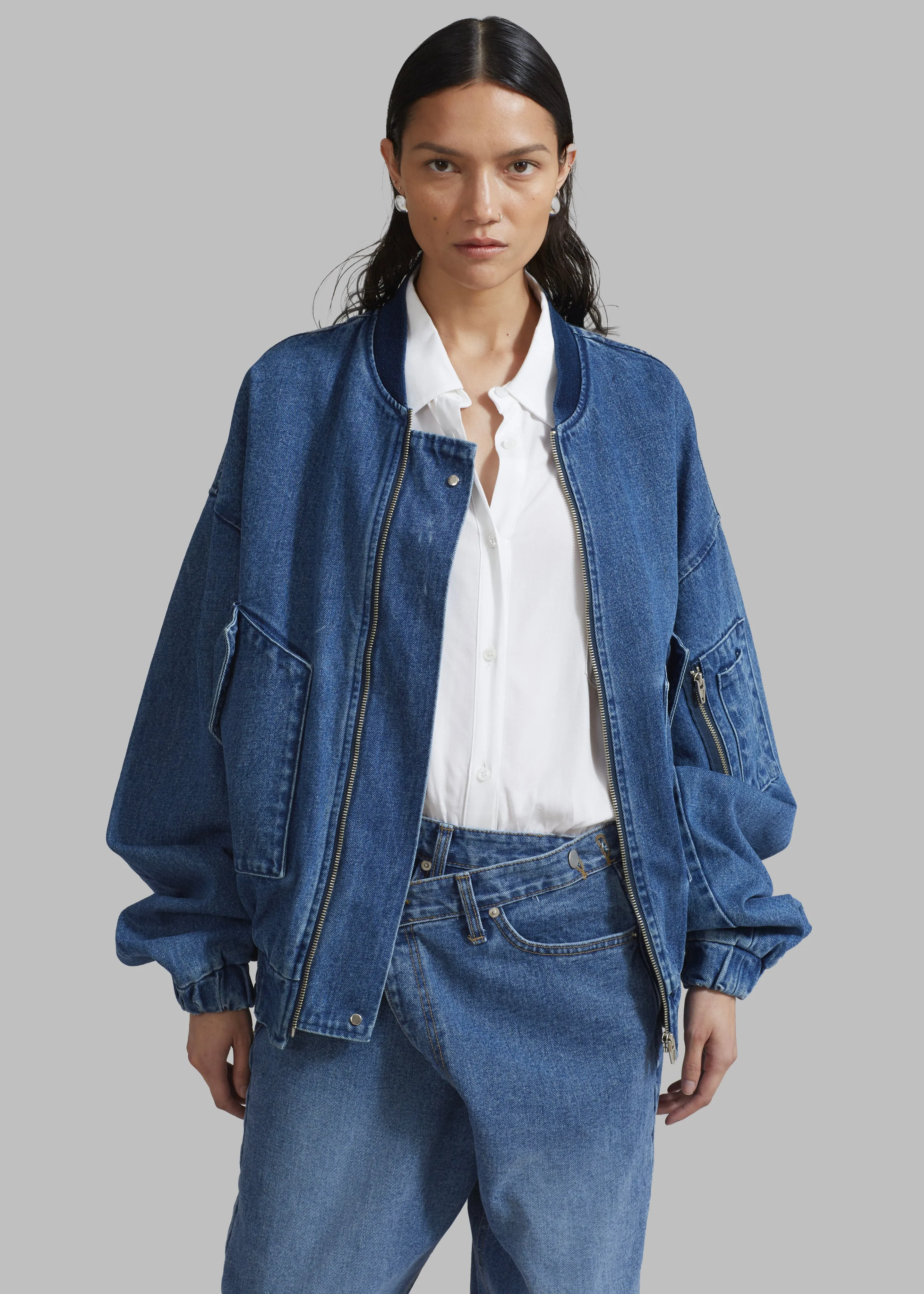 Cade Denim Bomber - Medium Wash sold by Frankie Shop product image thumbnail 5