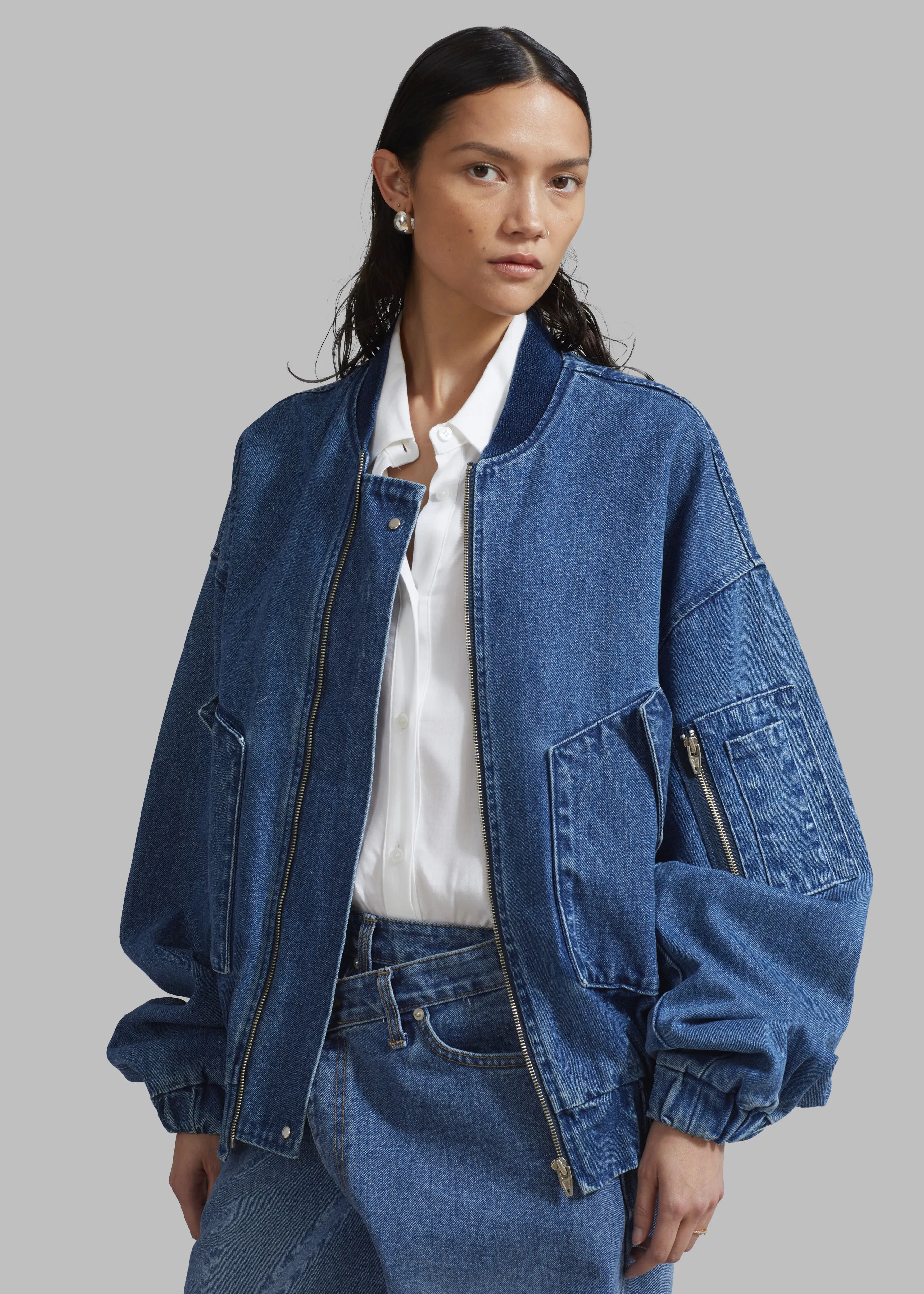 Cade Denim Bomber - Medium Wash sold by Frankie Shop product image thumbnail 2