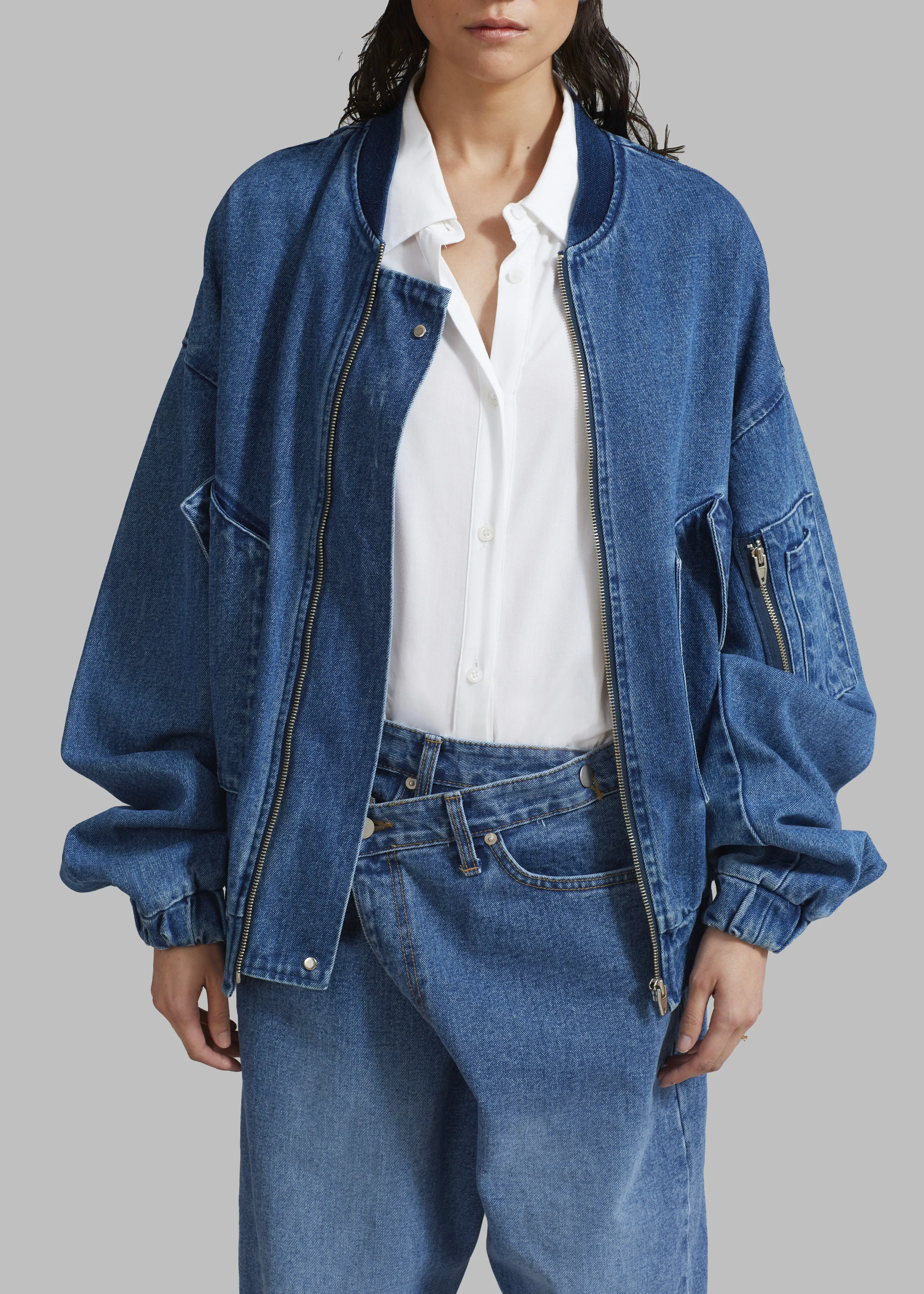 Cade Denim Bomber - Medium Wash sold by Frankie Shop product image thumbnail 4