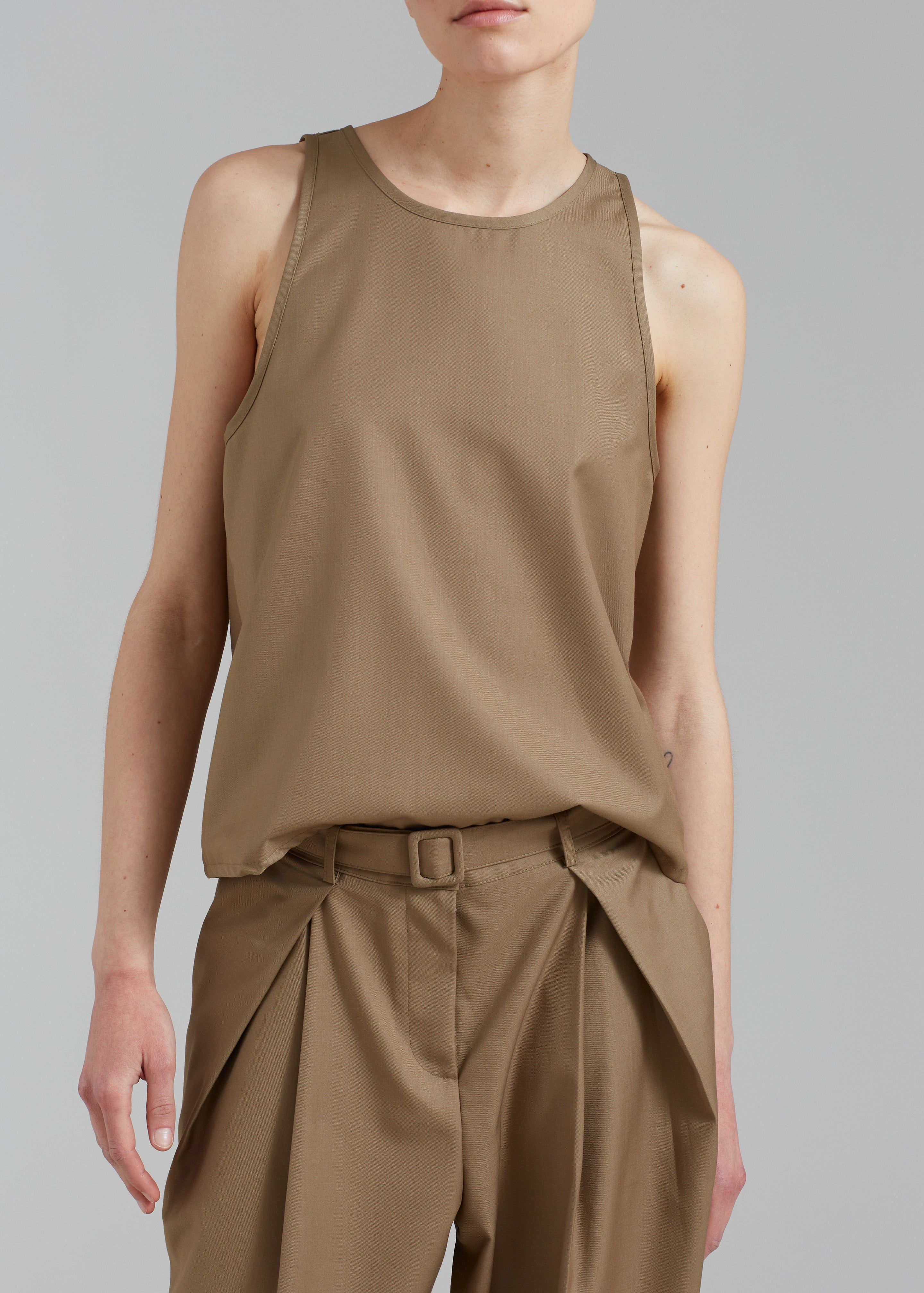 Clay Sleeveless Top - Desert Taupe sold by Frankie Shop product image thumbnail 4