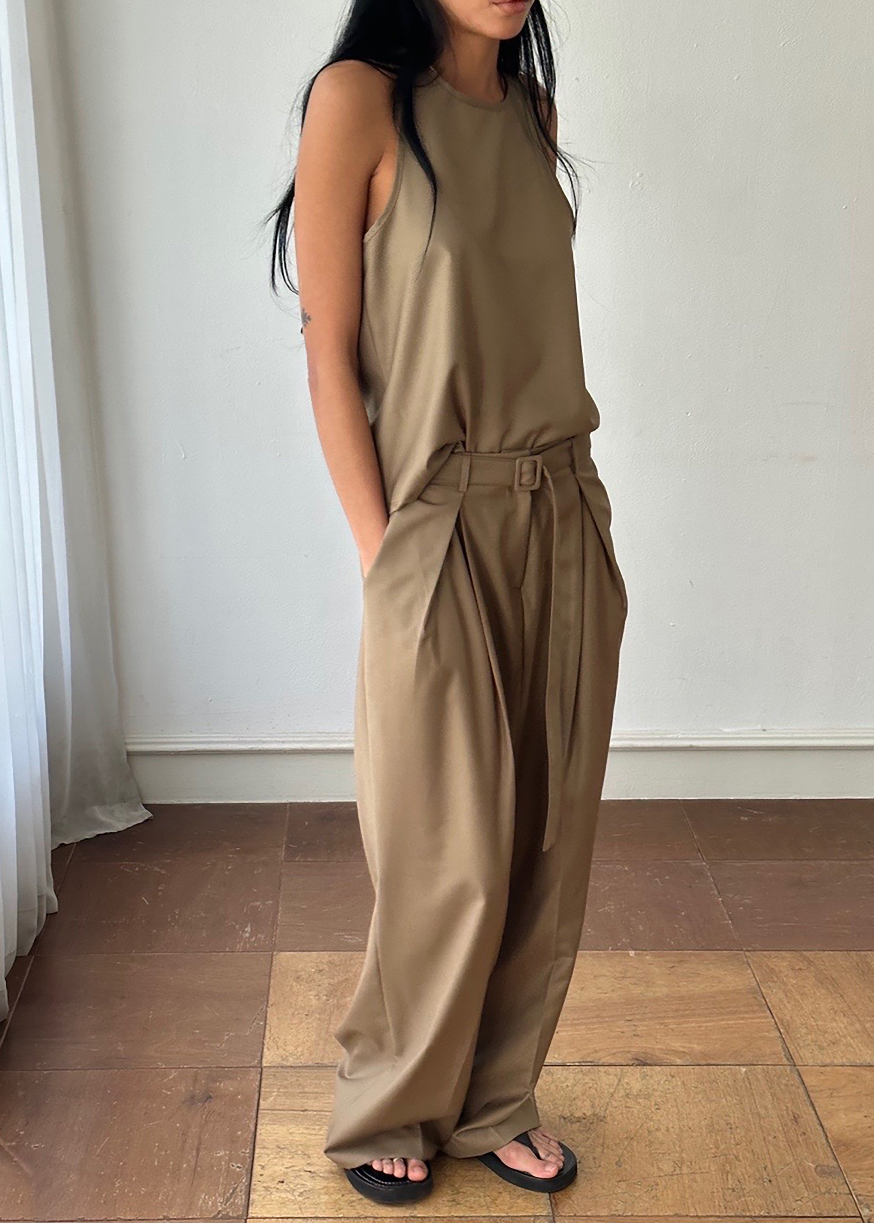 Clay Sleeveless Top - Desert Taupe sold by Frankie Shop product image thumbnail 5
