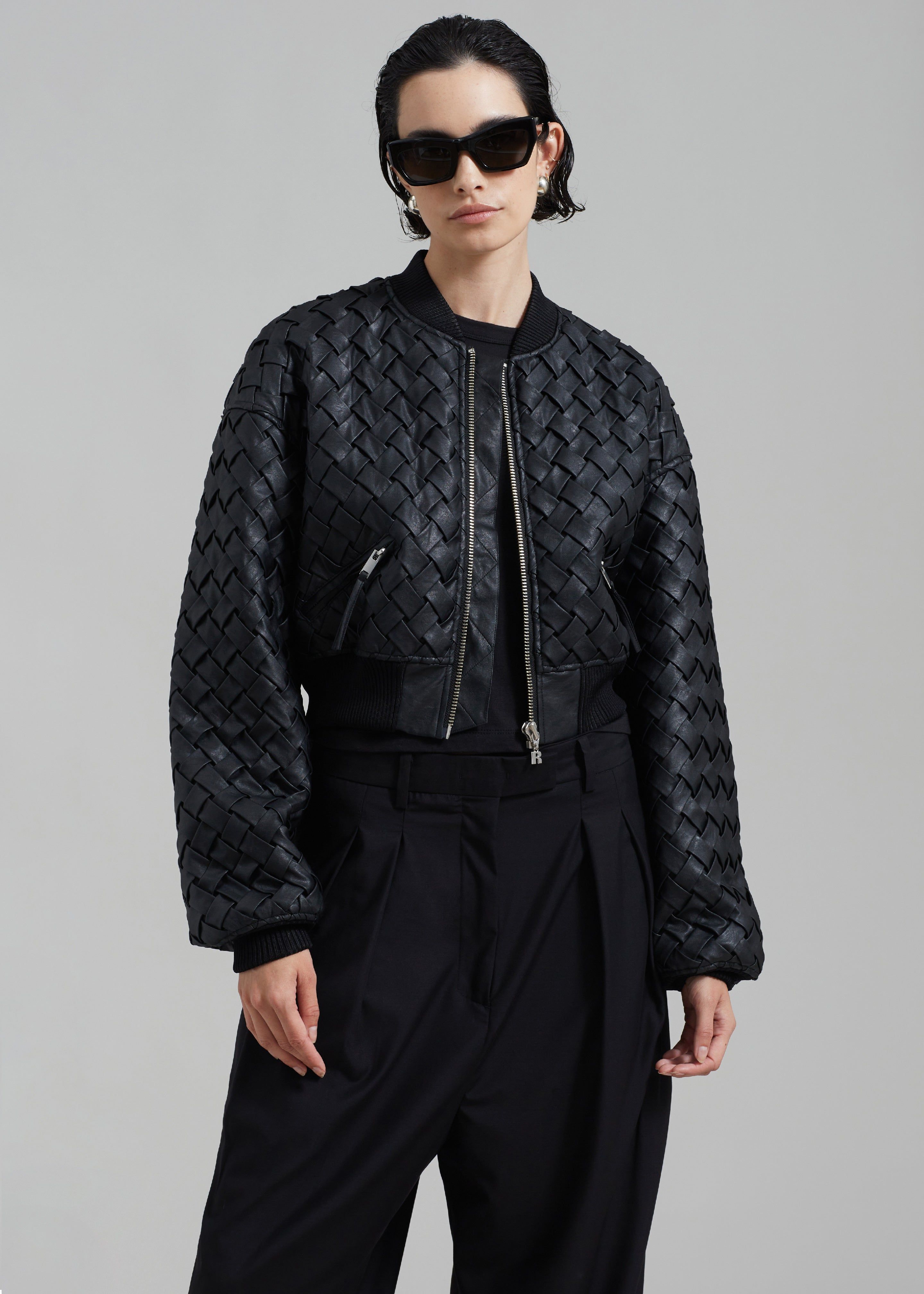 ROTATE Braided Bomber Jacket - Black sold by Frankie Shop product image thumbnail 5