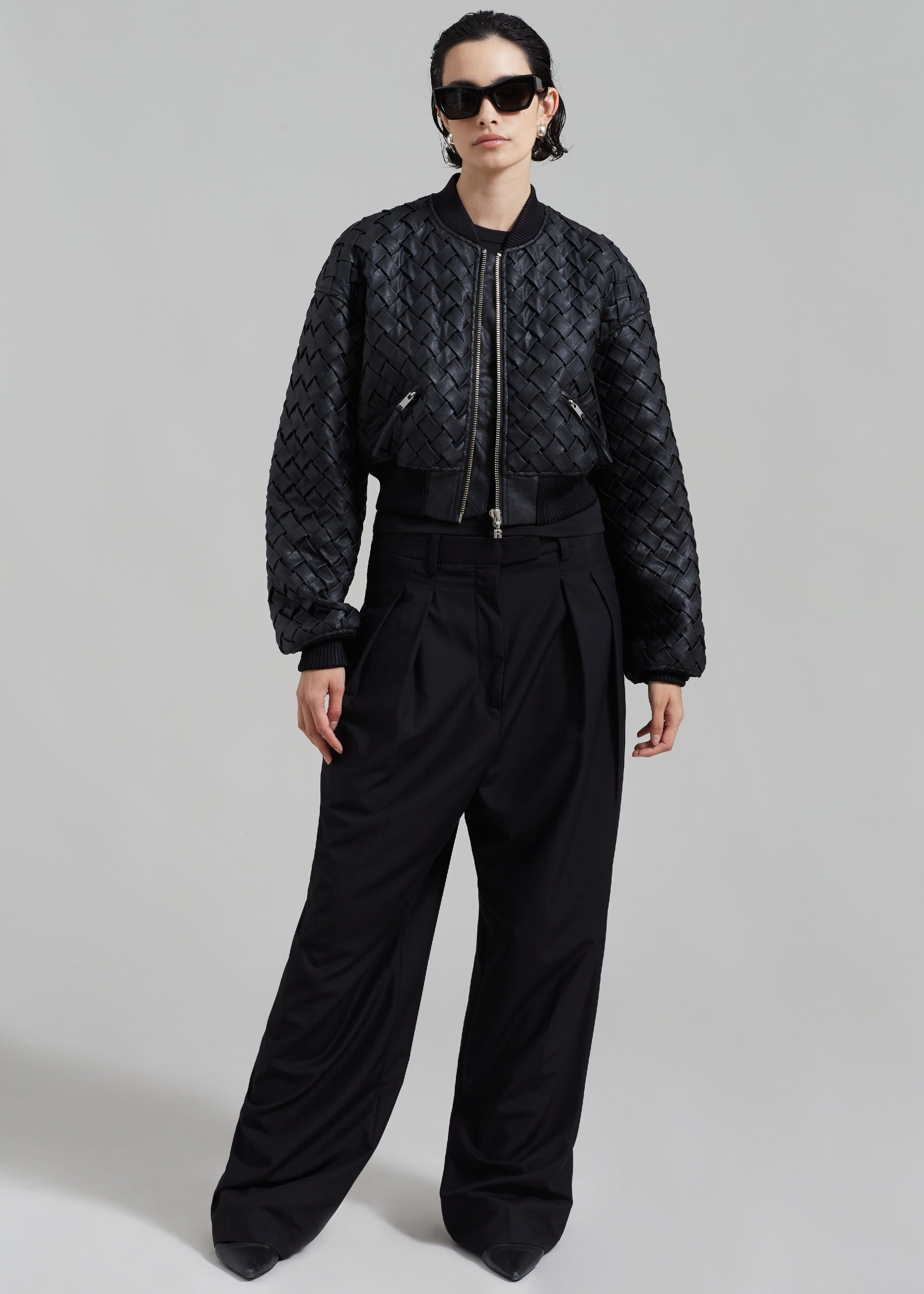 ROTATE Braided Bomber Jacket - Black sold by Frankie Shop product image thumbnail 2