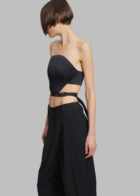 Bevza Seashell Bralette With Belt - Black made by Frankie Shop