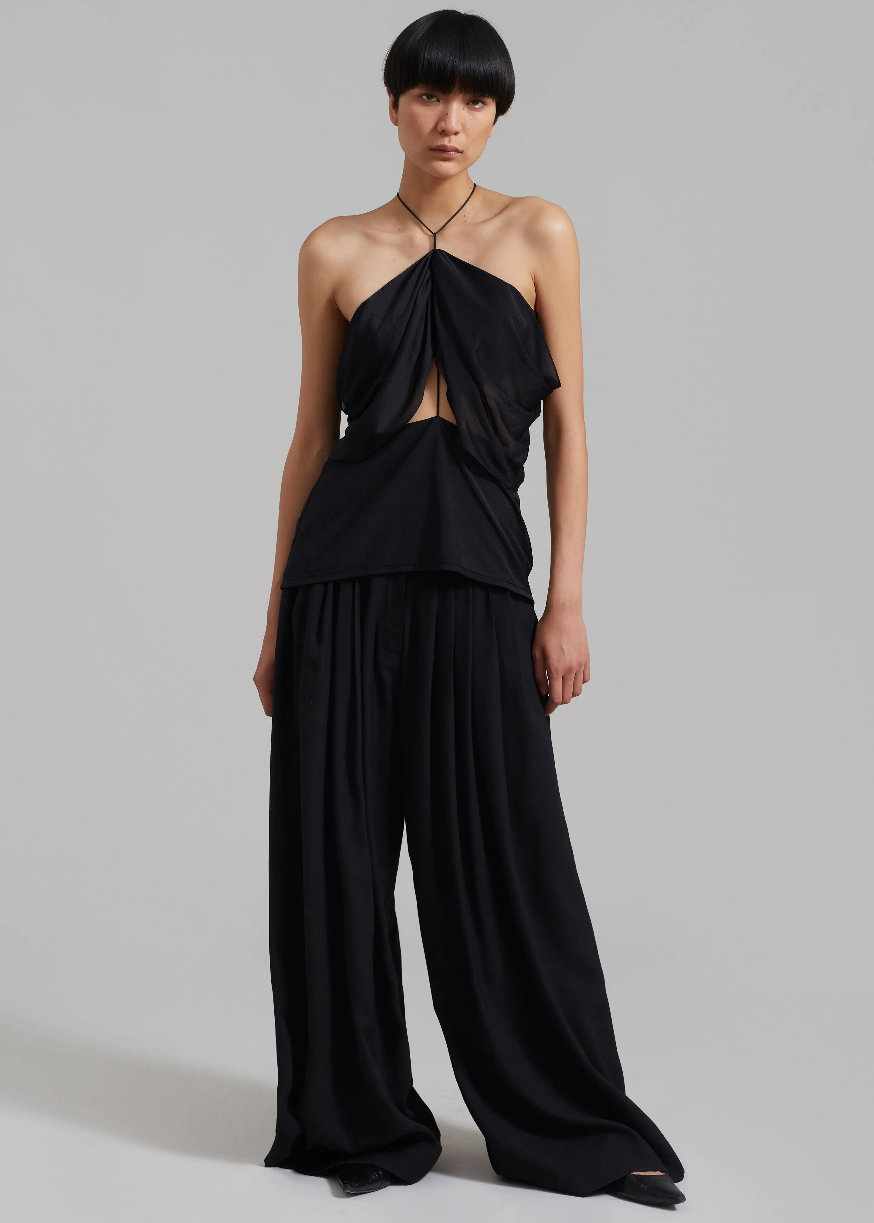 JW Anderson Draped Sleeveless Top - Black sold by Frankie Shop product image thumbnail 2
