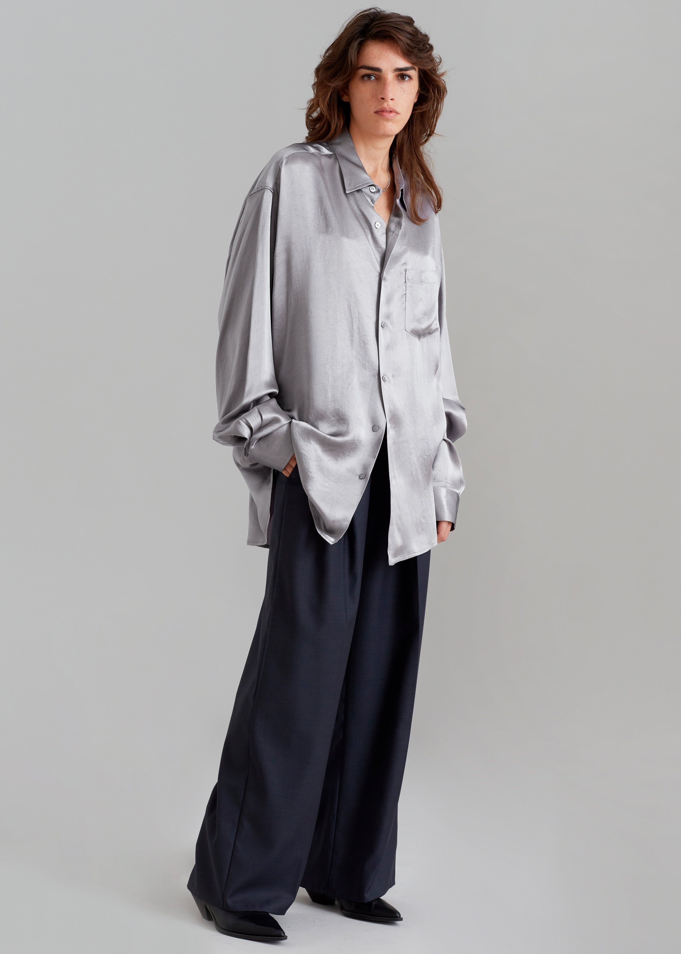 Paes Silky Shirt - Grey sold by Frankie Shop product image thumbnail 5