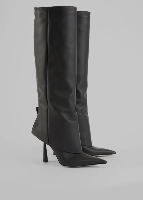 Gia Borghini Rosie 31 Scrunchy Boots - Black sold by Frankie Shop