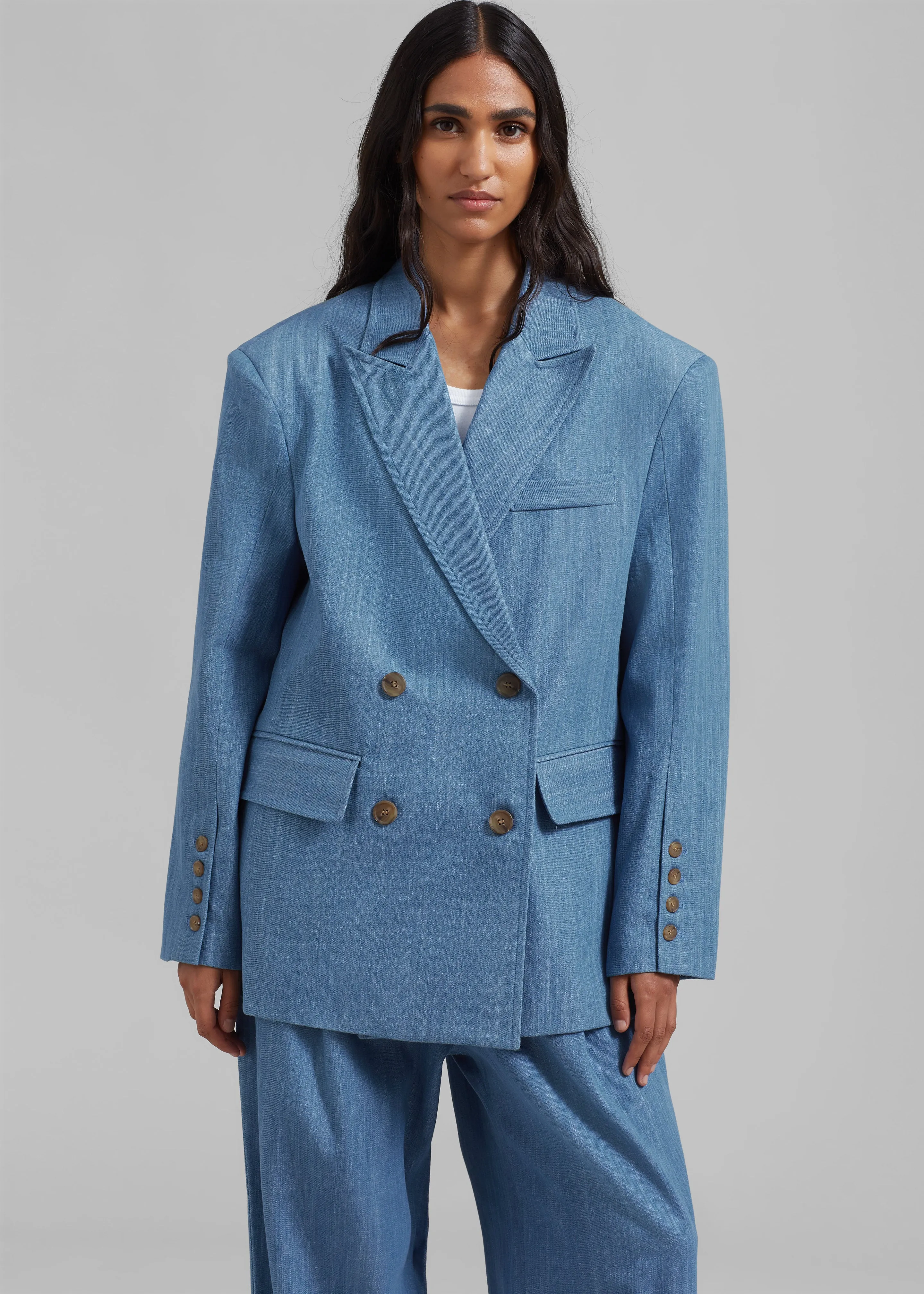 Jan Denim Blazer - Blue sold by Frankie Shop product image thumbnail 4