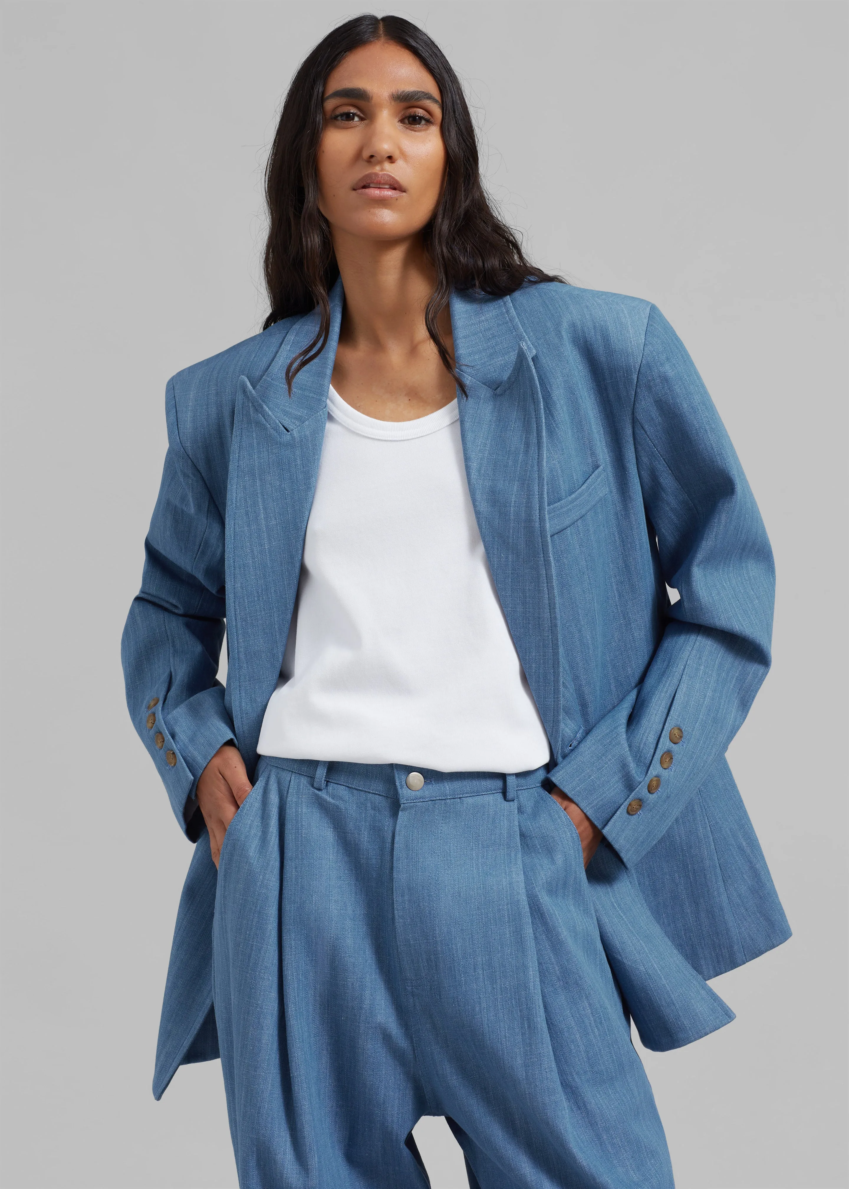 Jan Denim Blazer - Blue sold by Frankie Shop product image thumbnail 3