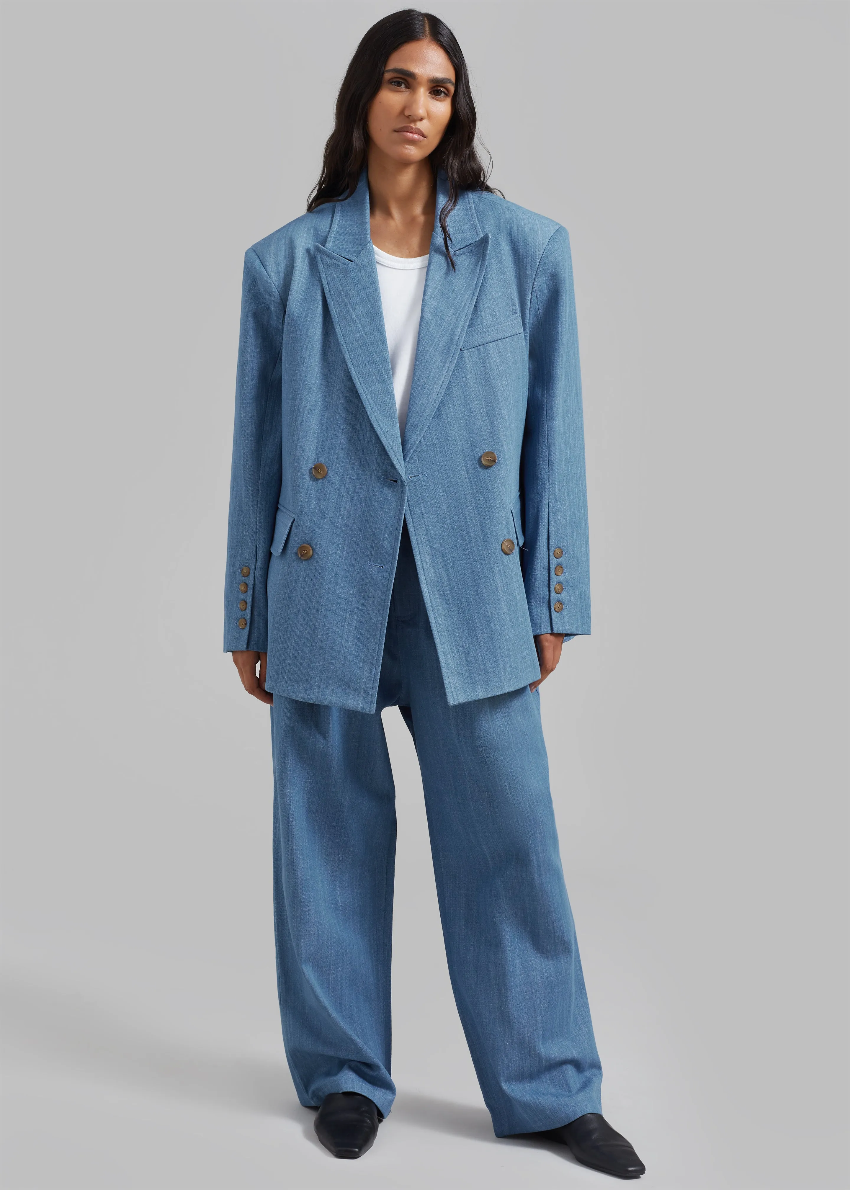 Jan Denim Blazer - Blue sold by Frankie Shop product image thumbnail 2