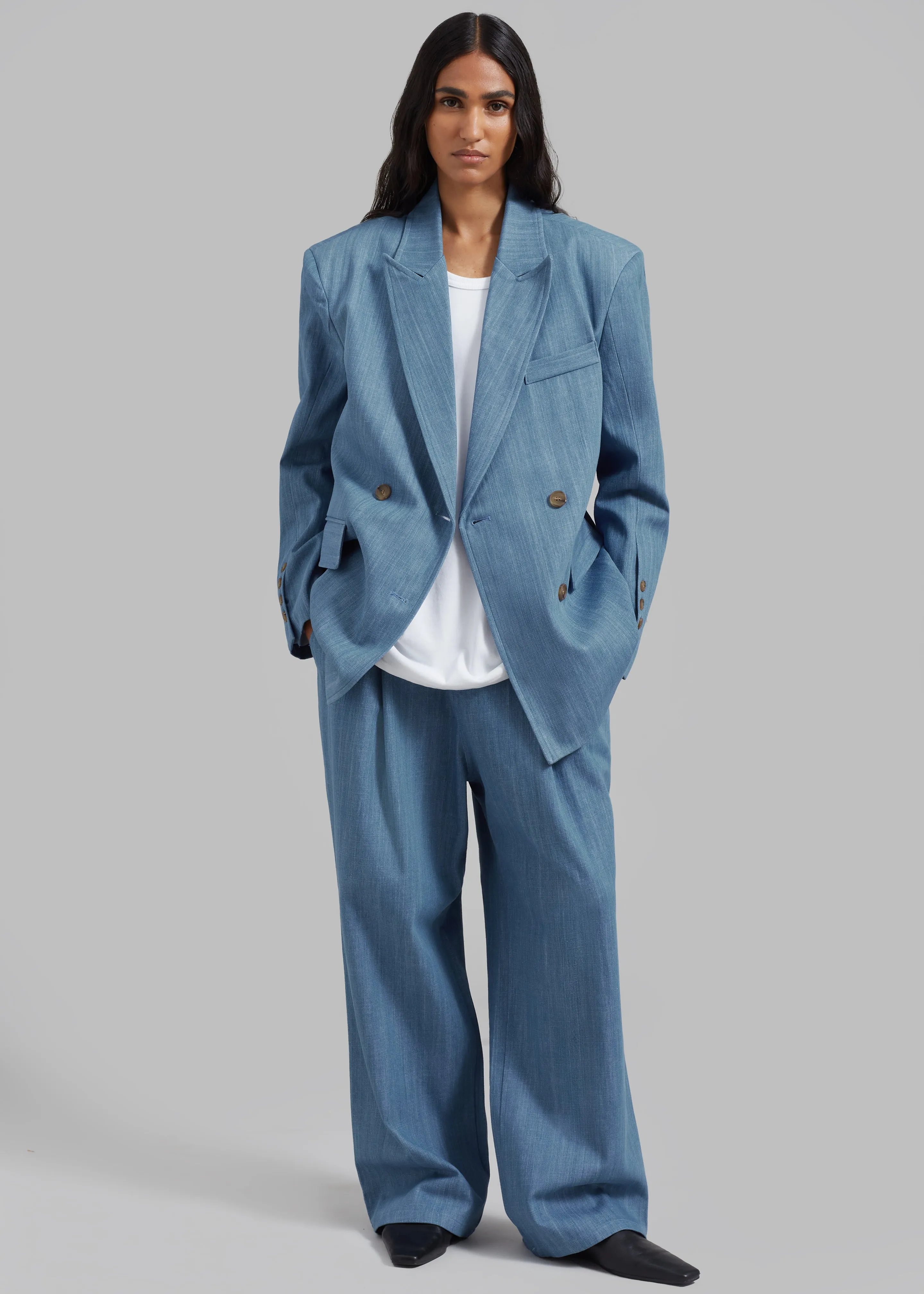 Jan Denim Blazer - Blue sold by Frankie Shop product image thumbnail 5