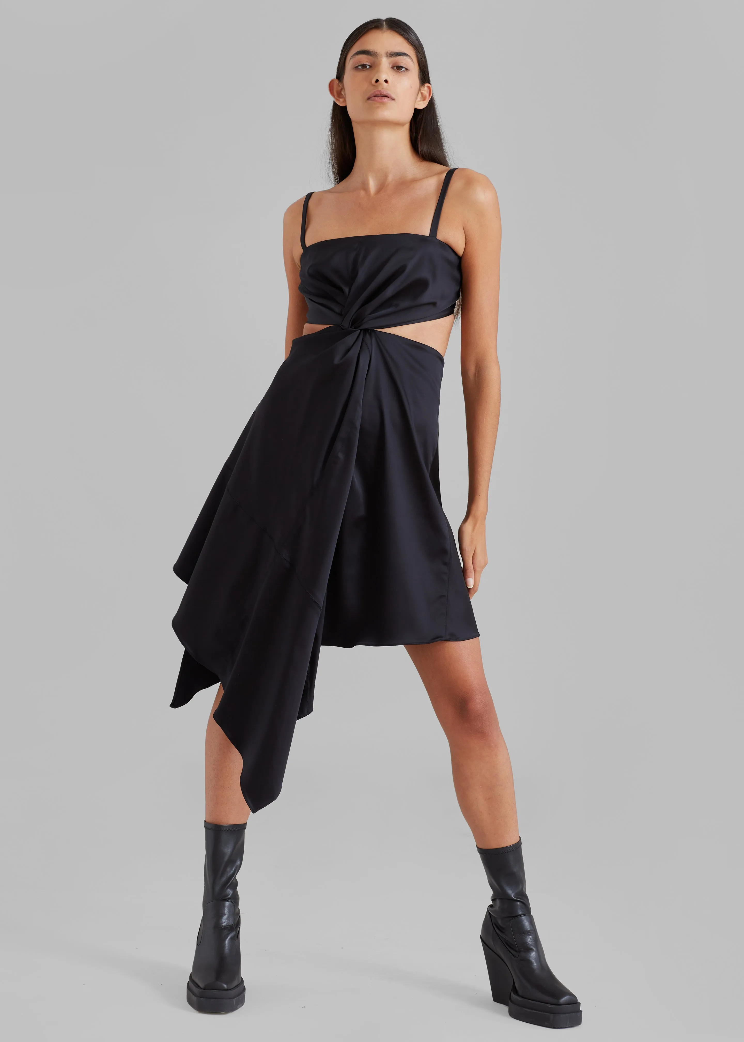 JW Anderson Twisted Cut Out Asymmetric Dress - Black sold by Frankie Shop product image thumbnail 4