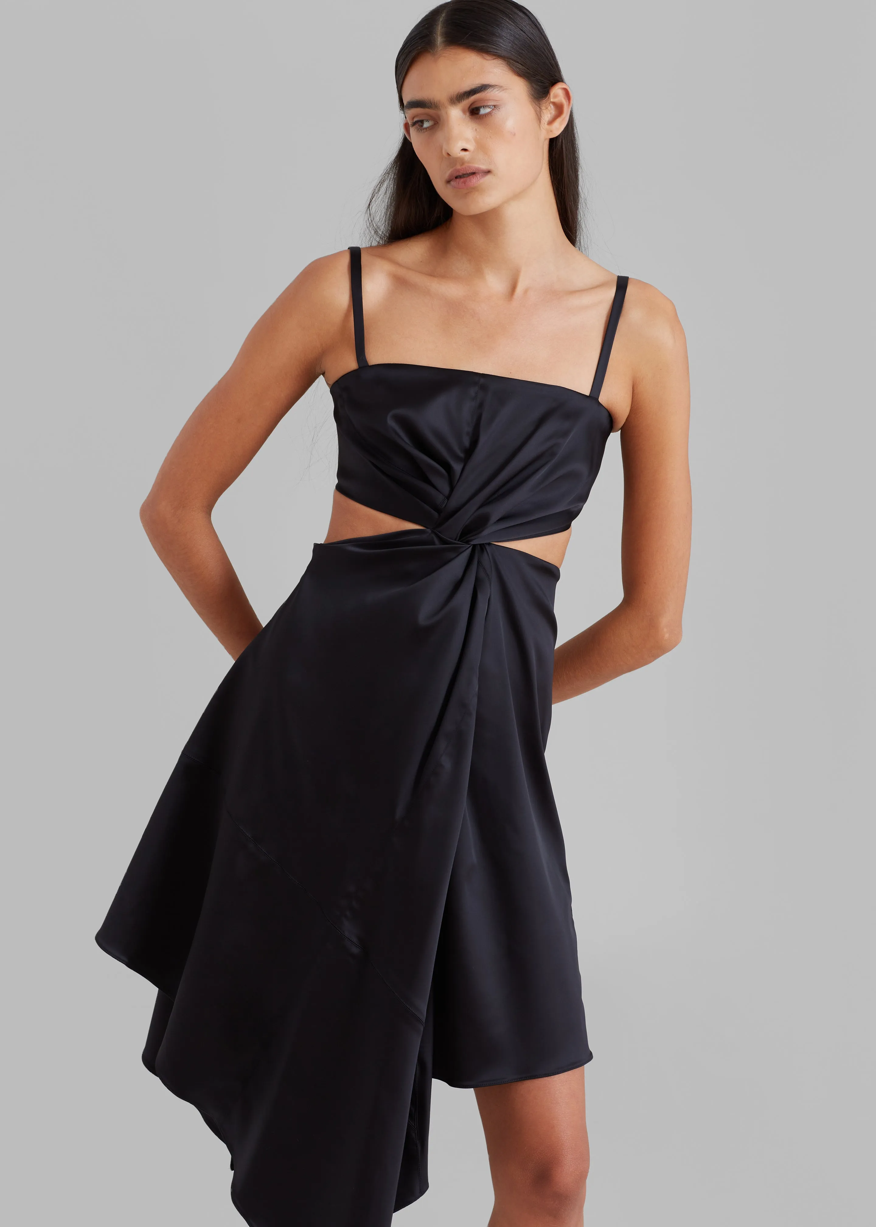 JW Anderson Twisted Cut Out Asymmetric Dress - Black sold by Frankie Shop product image thumbnail 3