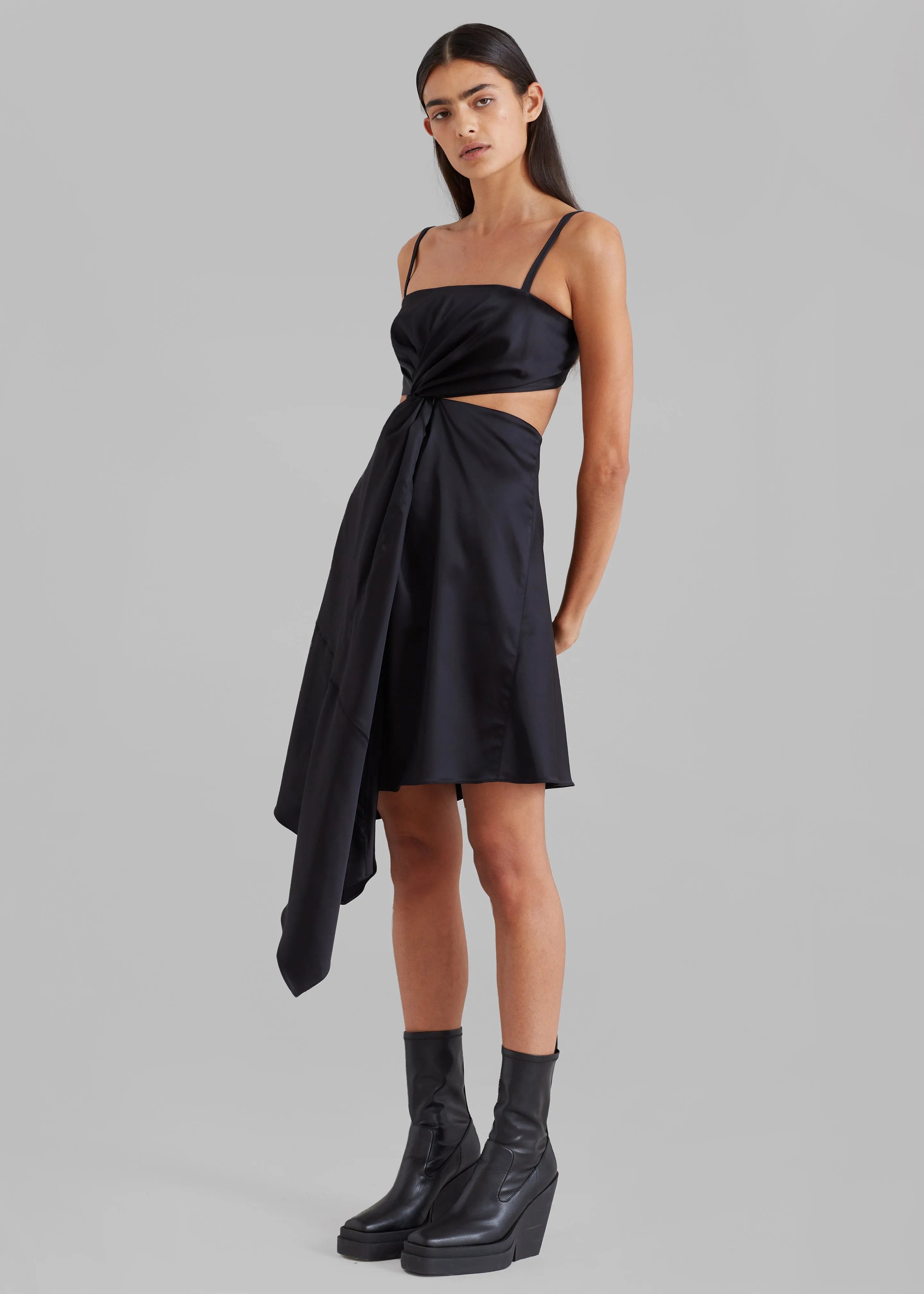 JW Anderson Twisted Cut Out Asymmetric Dress - Black sold by Frankie Shop product image thumbnail 2