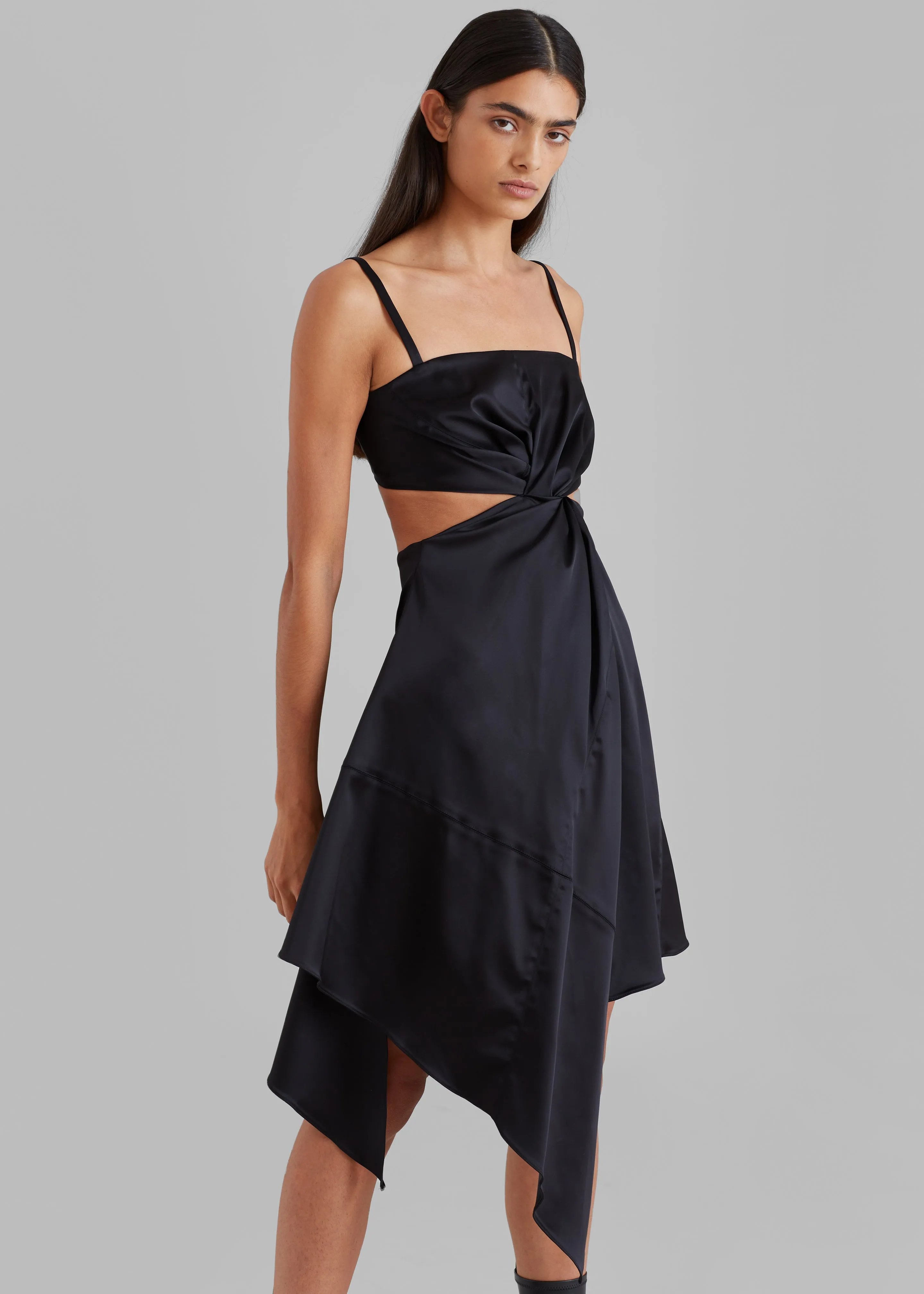 JW Anderson Twisted Cut Out Asymmetric Dress - Black sold by Frankie Shop product image thumbnail 5