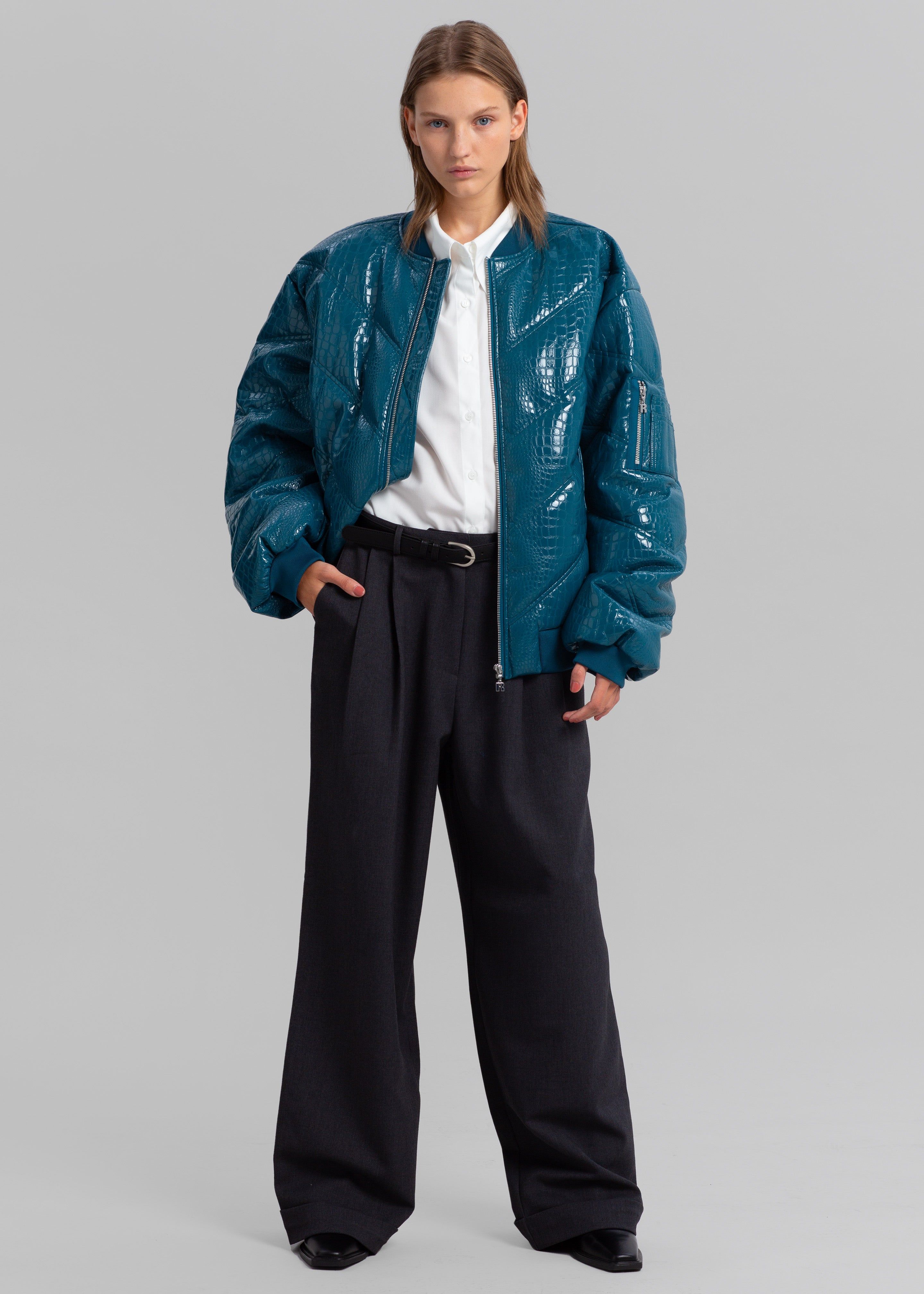 ROTATE Inary Bomber Jacket - Blue Coral sold by Frankie Shop
