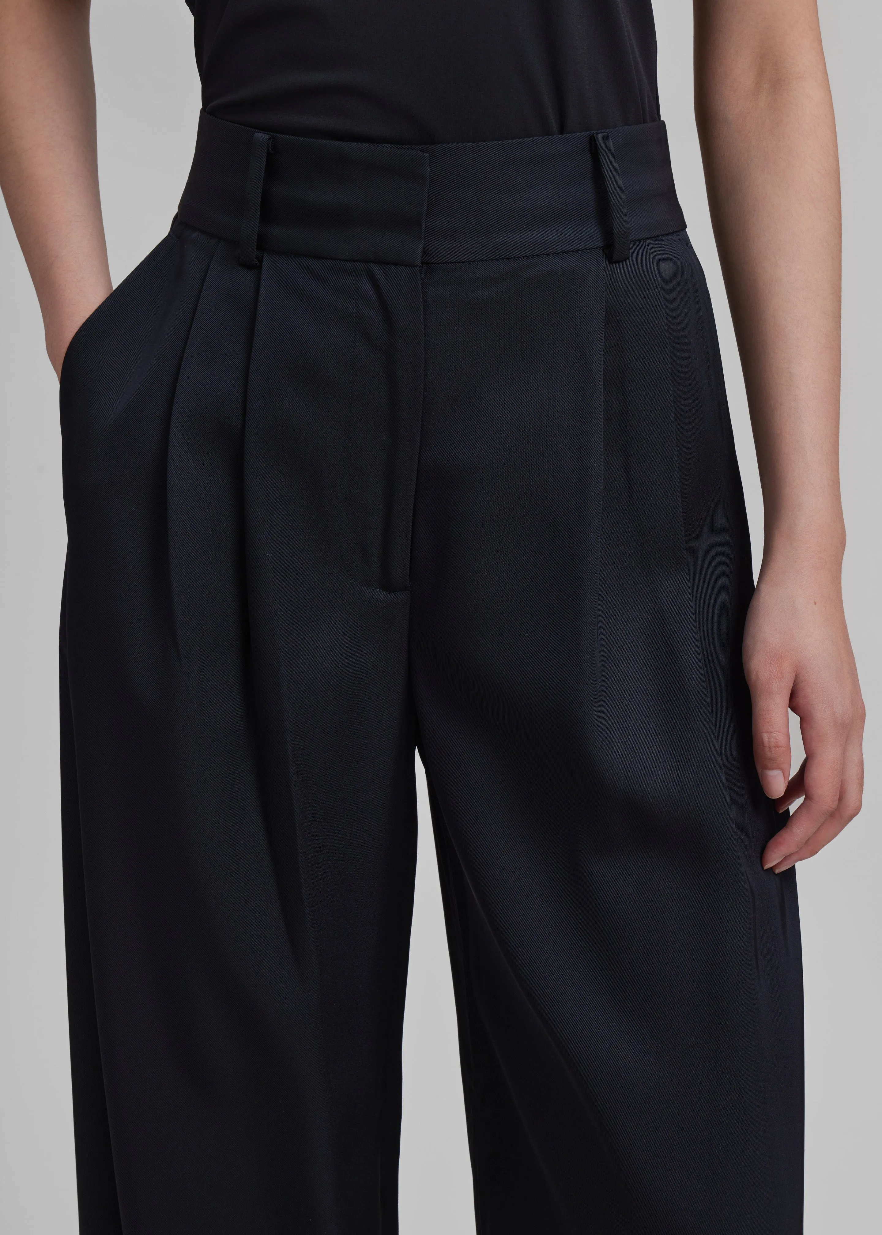 By Malene Birger Piscali Mid-Rise Pants - Black sold by Frankie Shop product image thumbnail 5