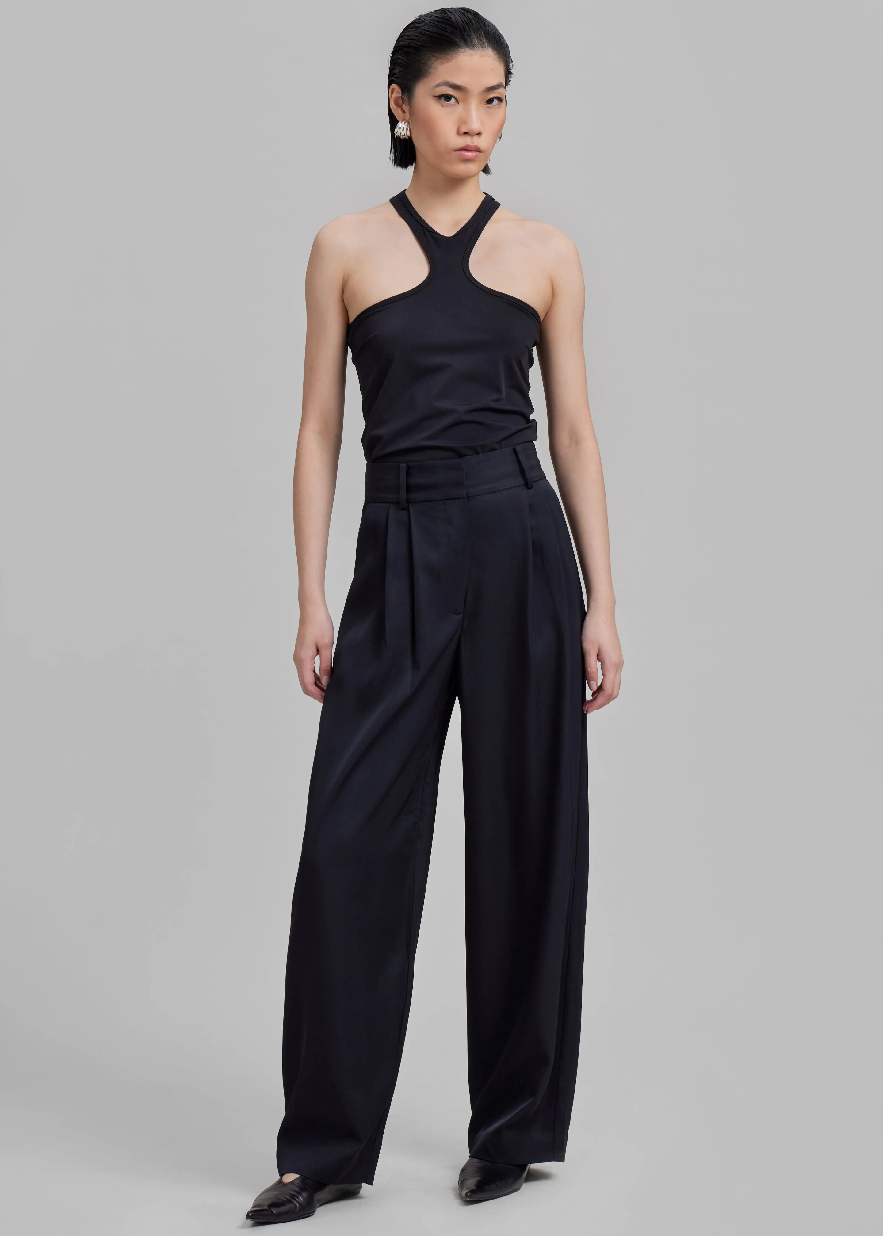 By Malene Birger Piscali Mid-Rise Pants - Black sold by Frankie Shop product image thumbnail 4